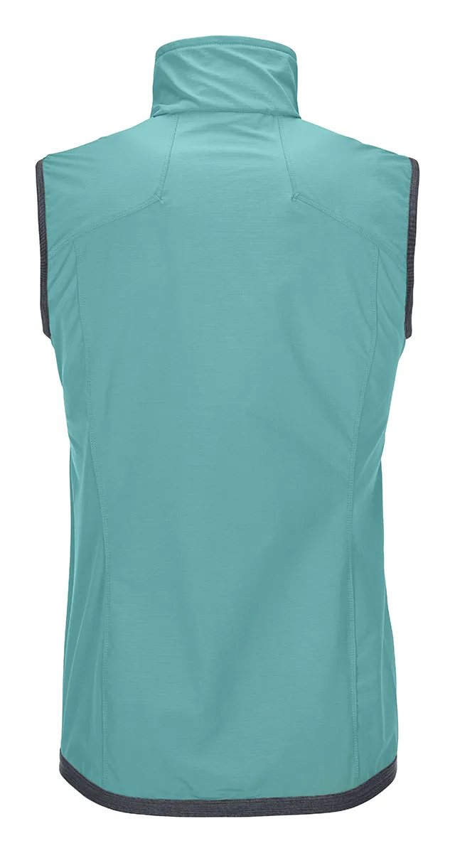 BERRINO VEST W Clothing, Vest, Shirt, Clothing, Vest, Shirt, vest, sleeveless, turquoise, padded, back vest