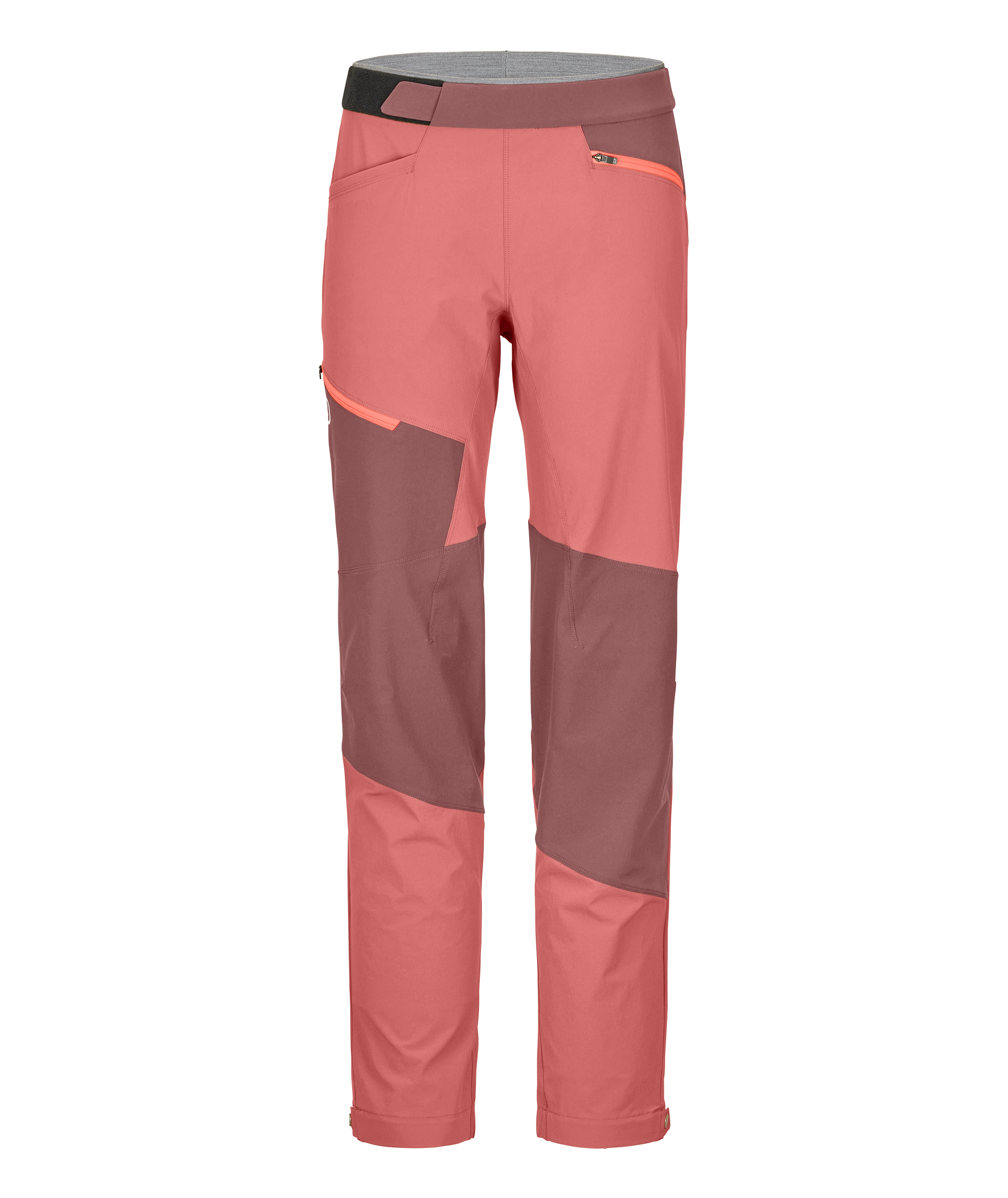 VAJOLET PANTS W pants, softshell, colorblock, zipper, pockets