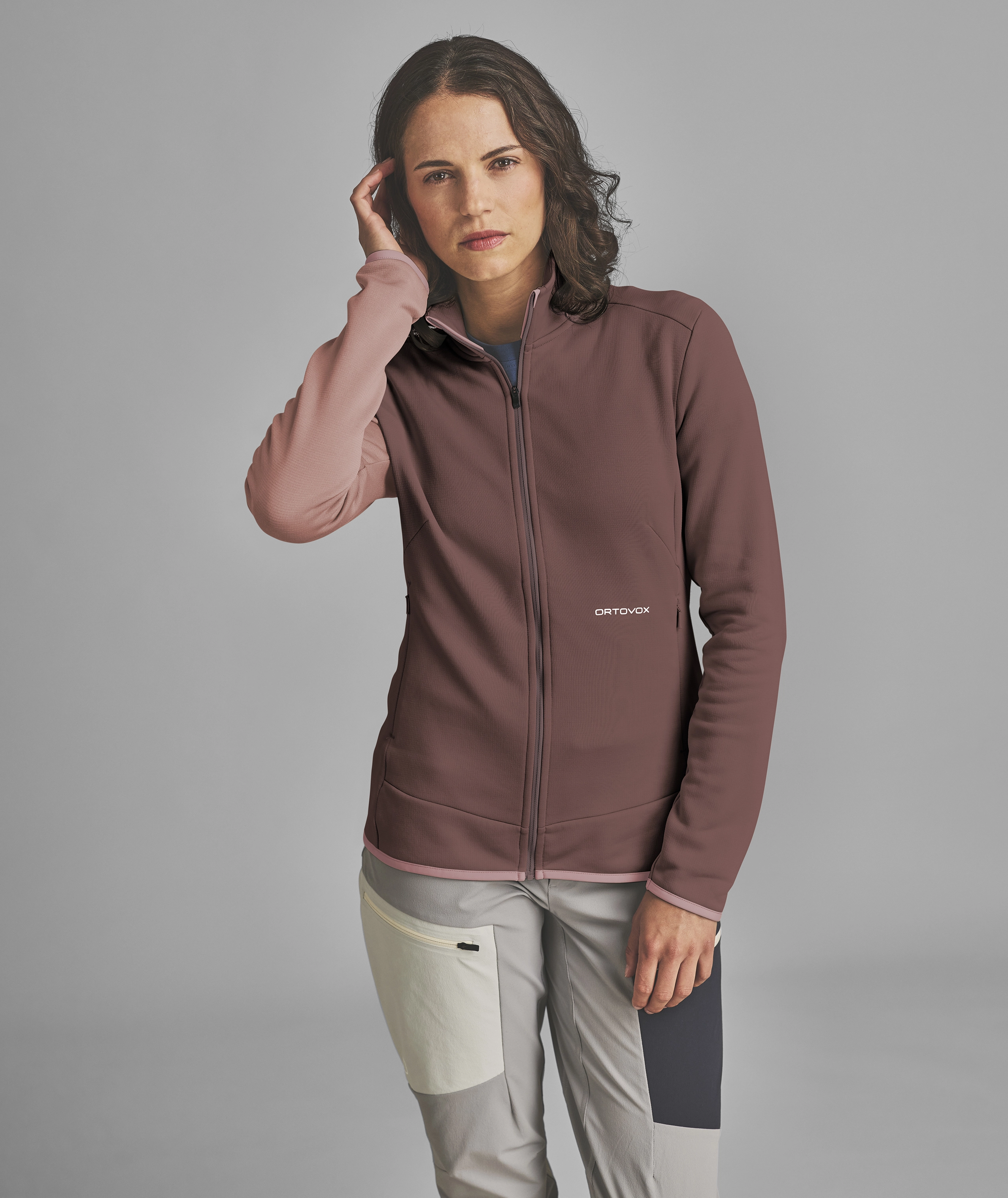 FLEECE LIGHT JACKET W jacket, softshell, zip-up, pink, women