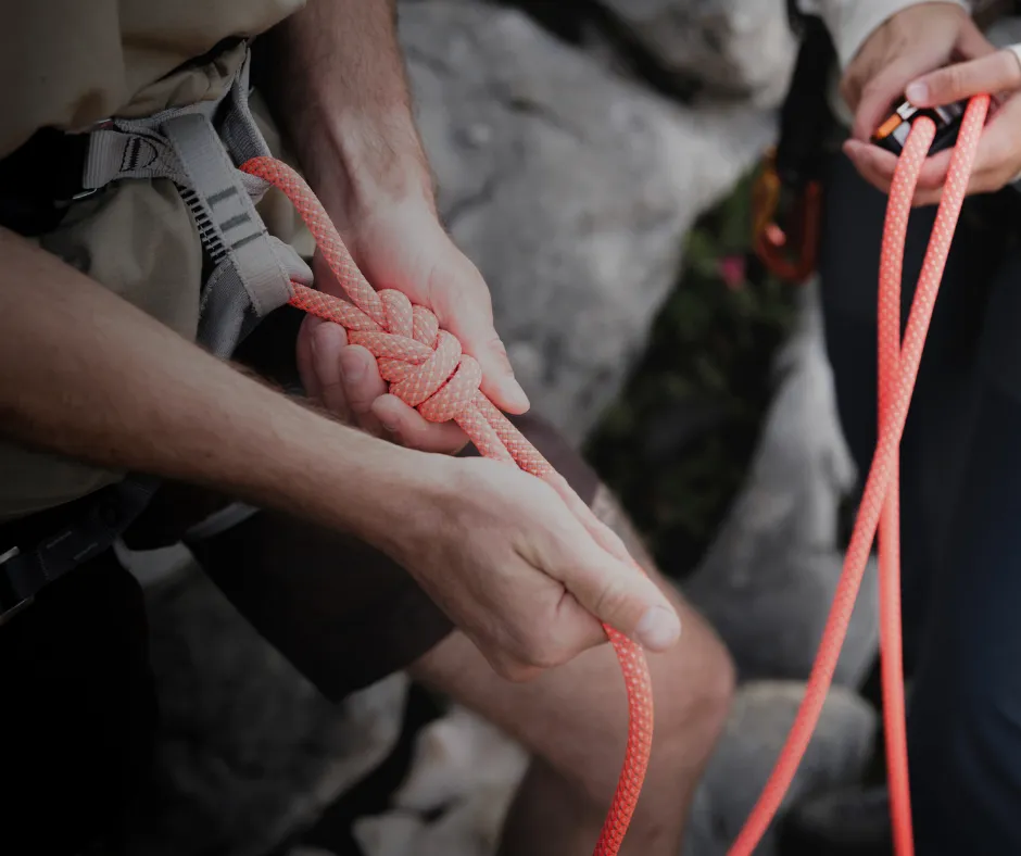rock-climbing, rope, carabiner, climber, safety-gear