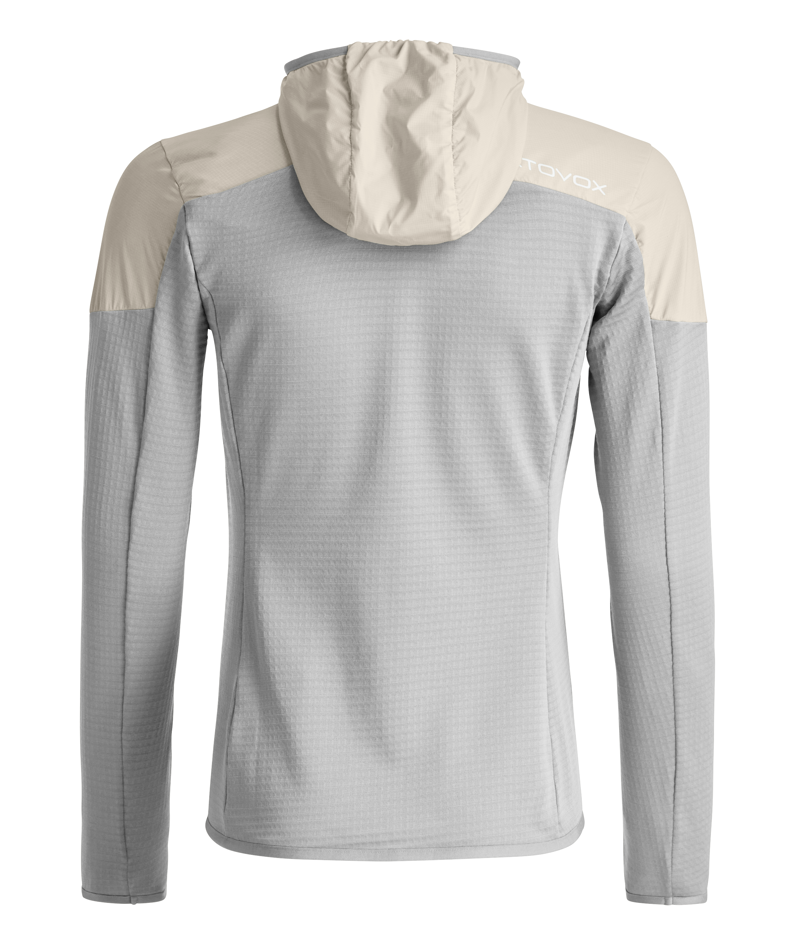 Clothing, Long Sleeve, Sleeve, Shirt, Coat, Clothing, Long Sleeve, Sleeve, Shirt, Coat, hooded, long-sleeve, light-gray, textured, shoulder patches