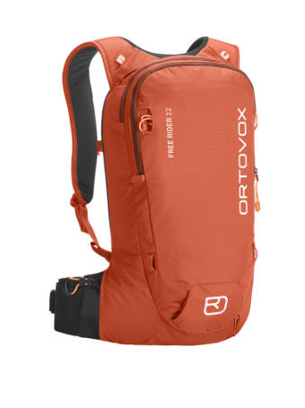hydration backpack, backpack, orange, soft cup bottle pocket, bungee straps