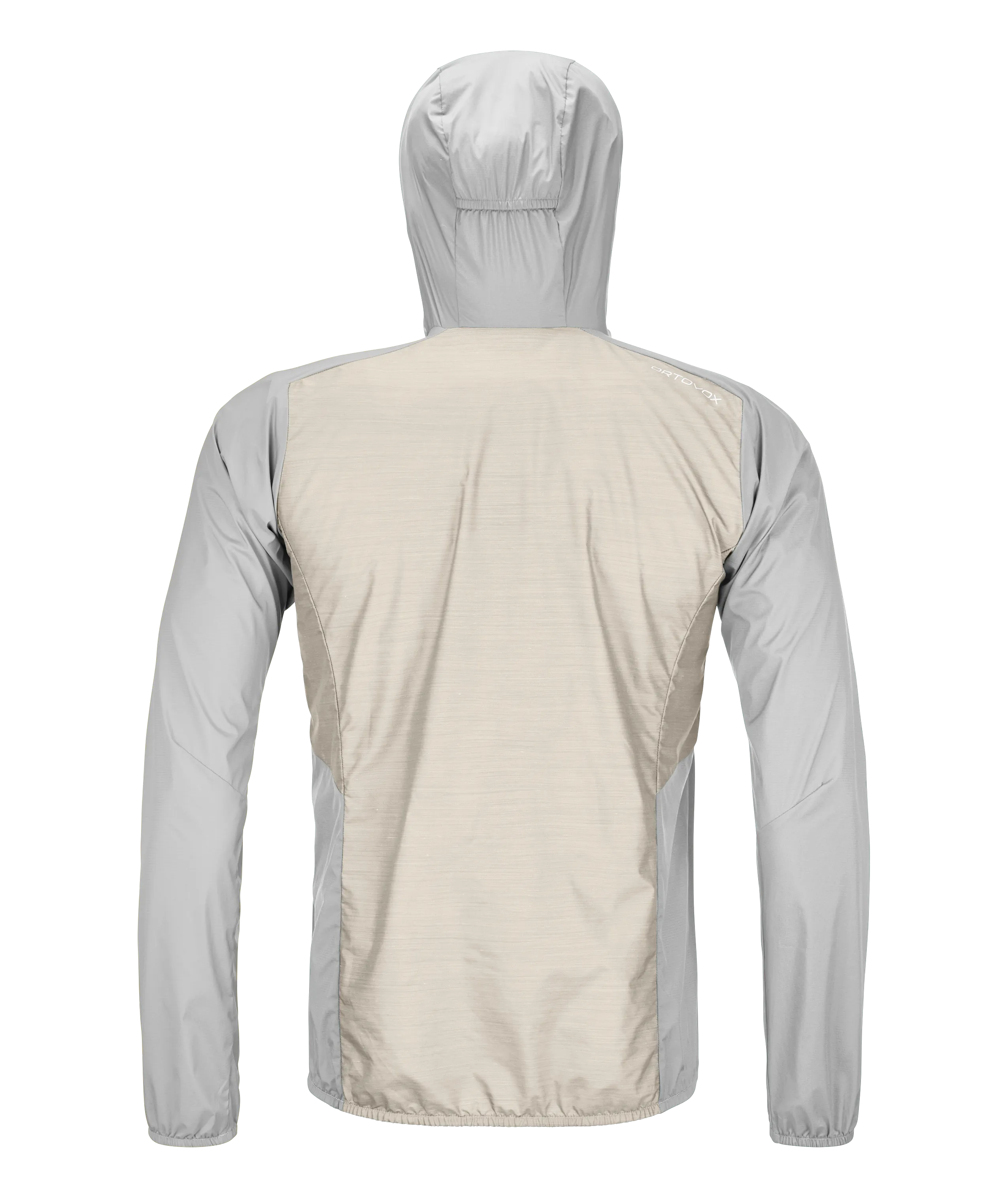 TRACE WINDBREAKER JKT M Coat, Jacket, Hood, Long Sleeve, Person, Coat, Jacket, Hood, Long Sleeve, Person, hooded jacket, windbreaker, long sleeves, light gray, back view