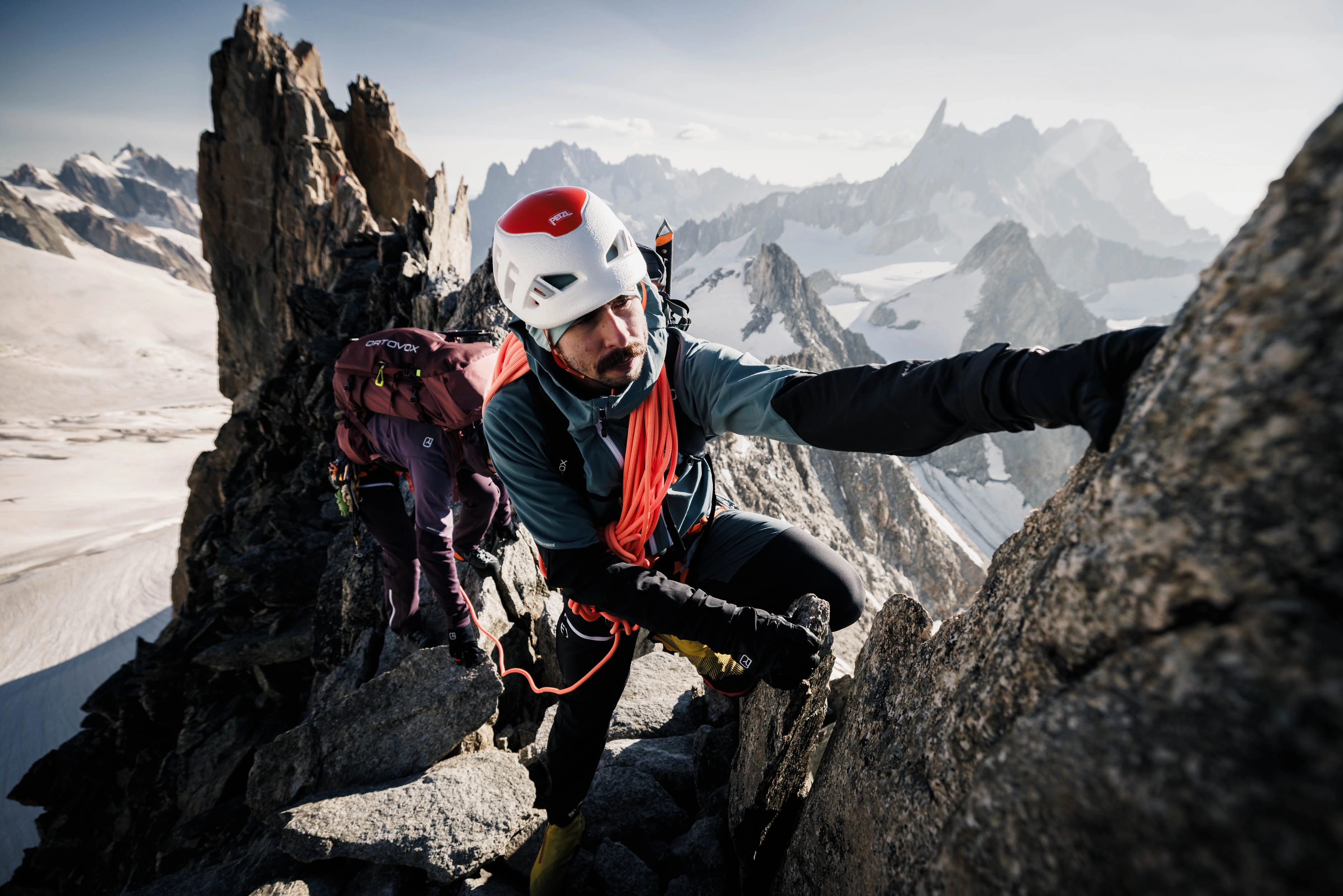 climber, rocky, mountain, gear, rope