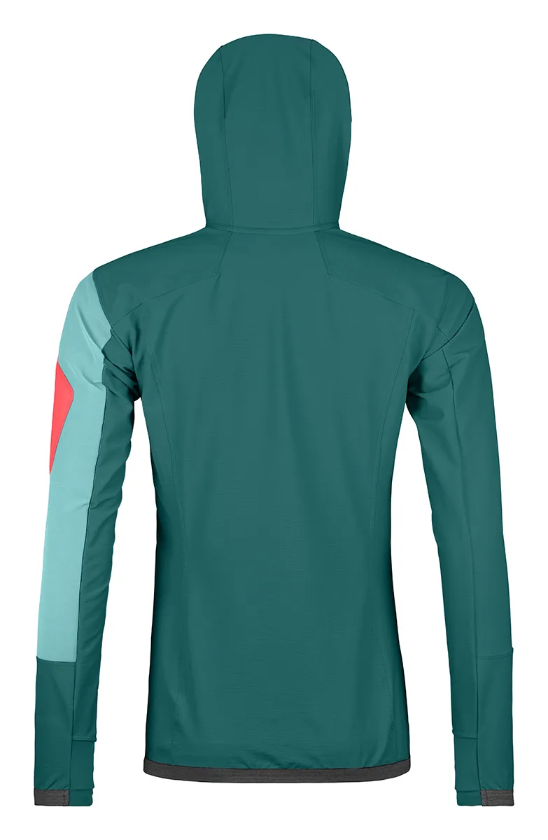 Clothing, Coat, Jacket, Long Sleeve, Hood, Clothing, Coat, Jacket, Long Sleeve, Hood, hoodie, long sleeve, teal, color block, performance fabric