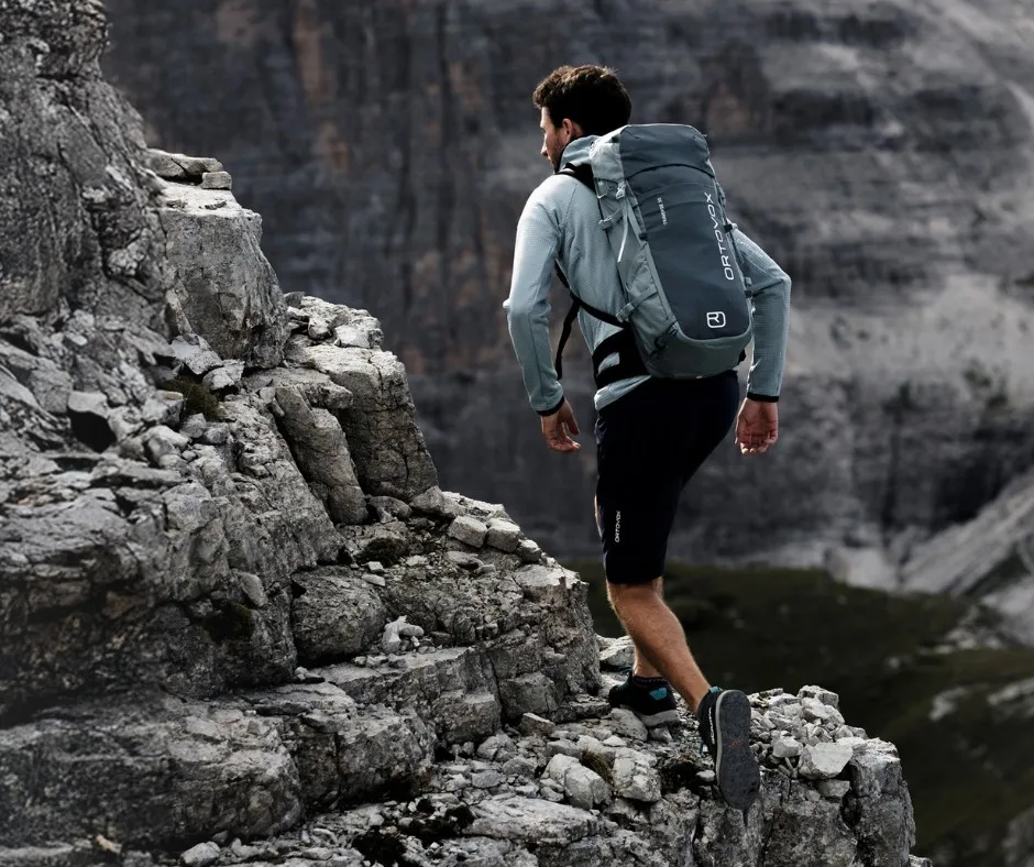 hiker, backpack, outdoor, trail, mountains