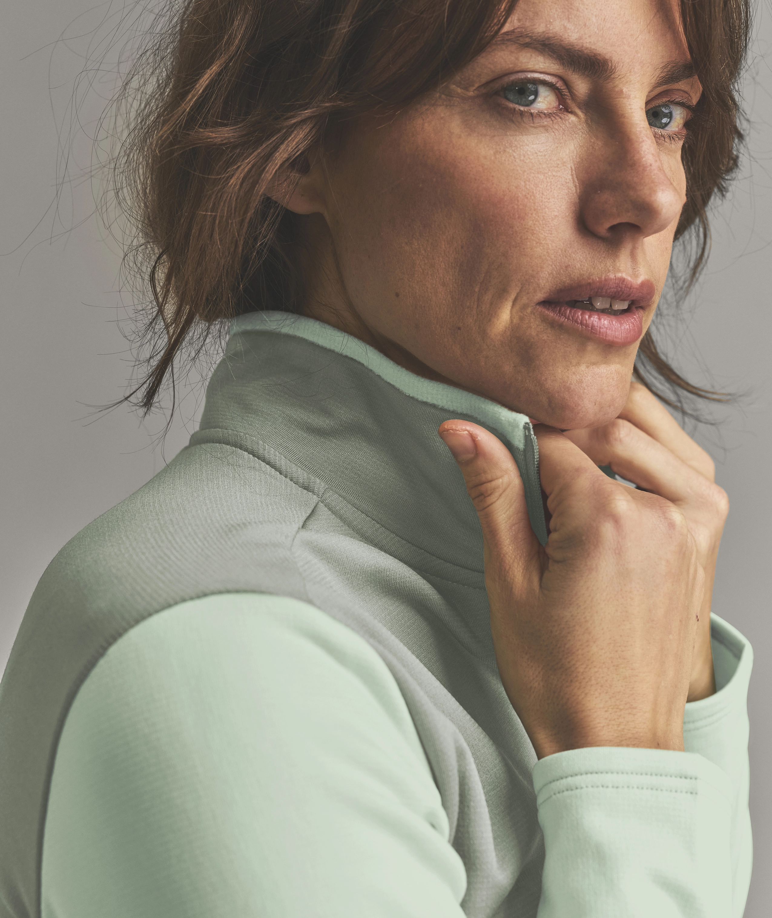 FLEECE LIGHT ZIP NECK W