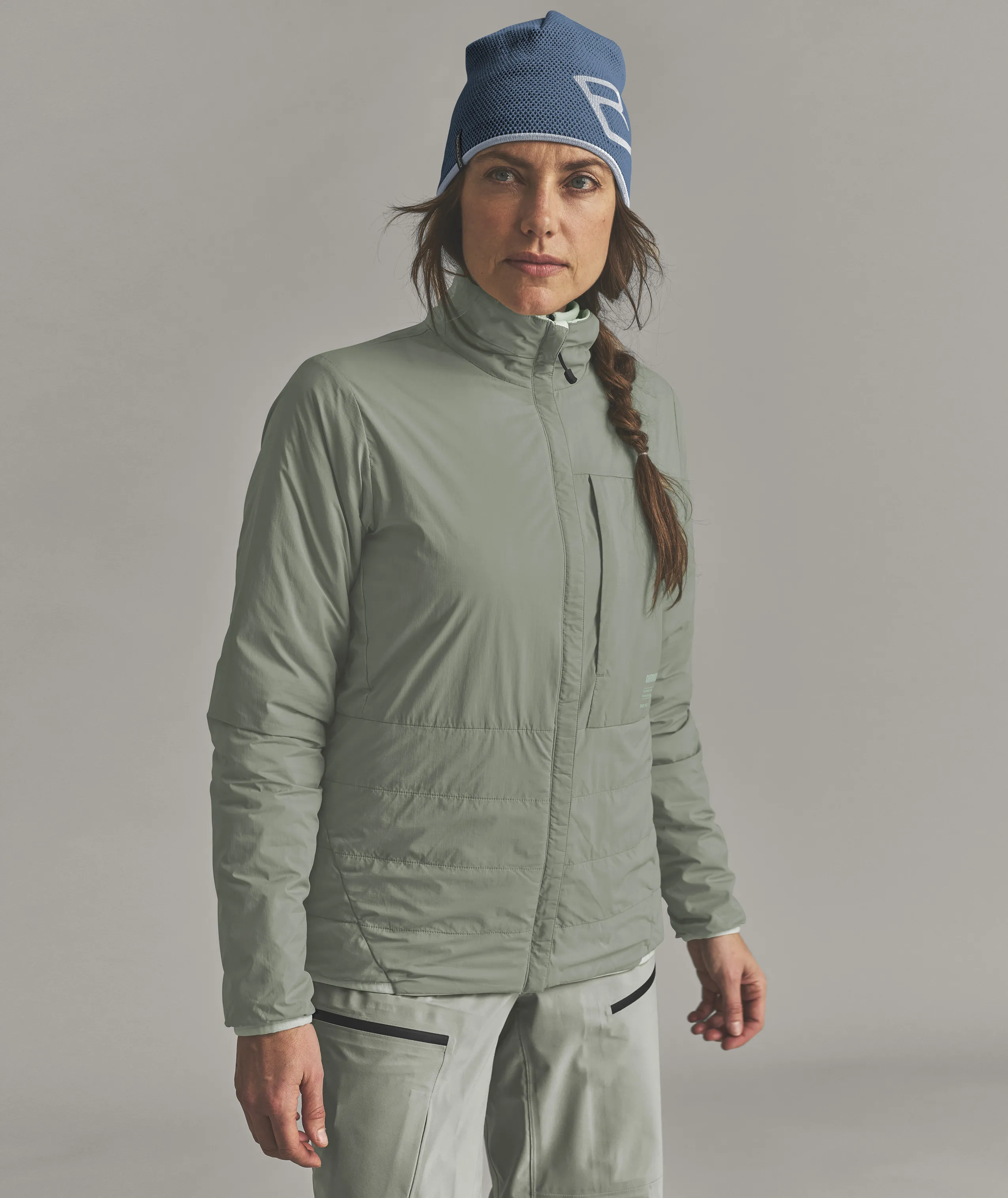 MERINO LOGO KNIT BEANIE jacket, soft-shell, puffer, zippered, stand-up collar