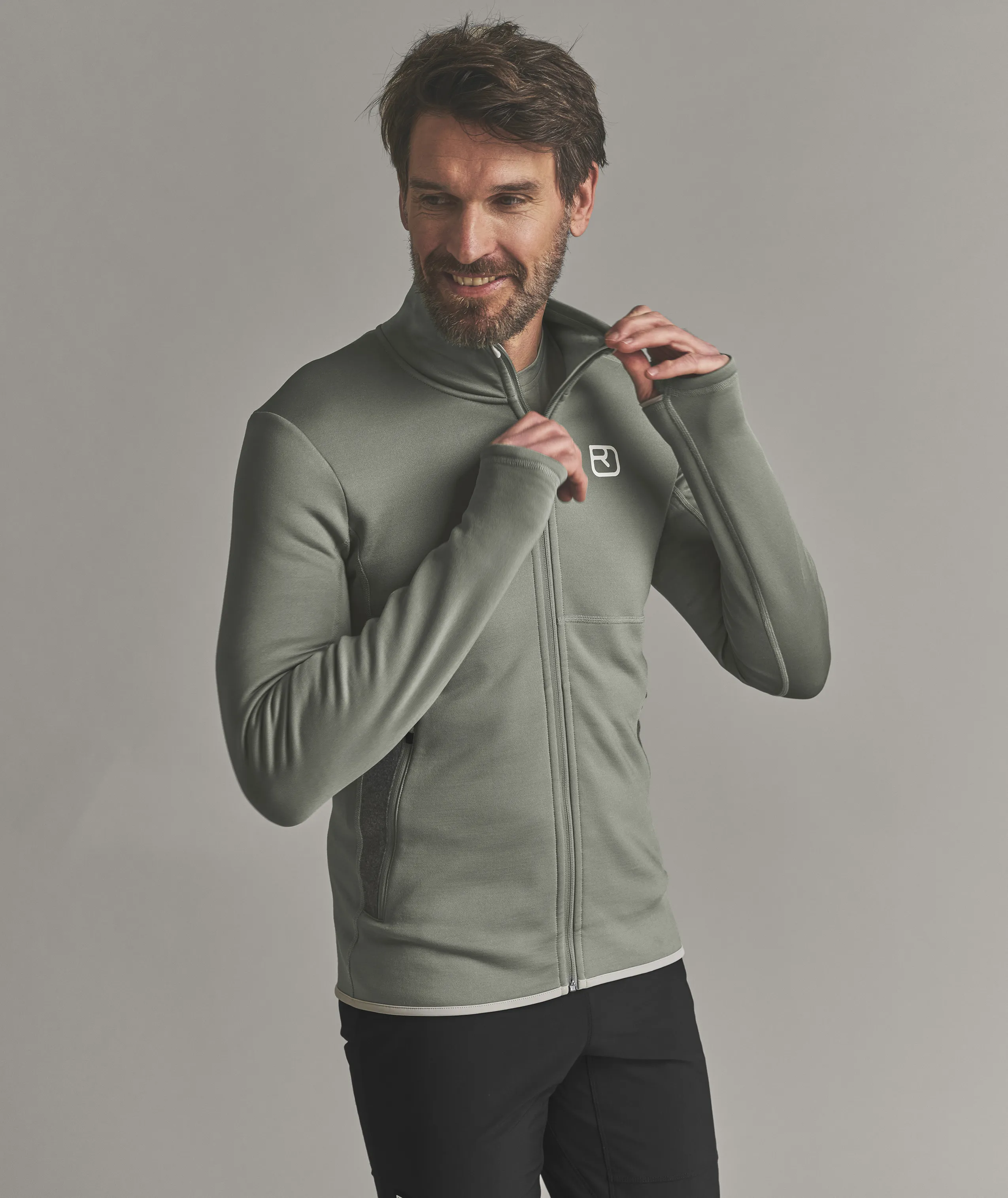 fleece jacket, zip hoodie, long sleeve, solid color, front zipper