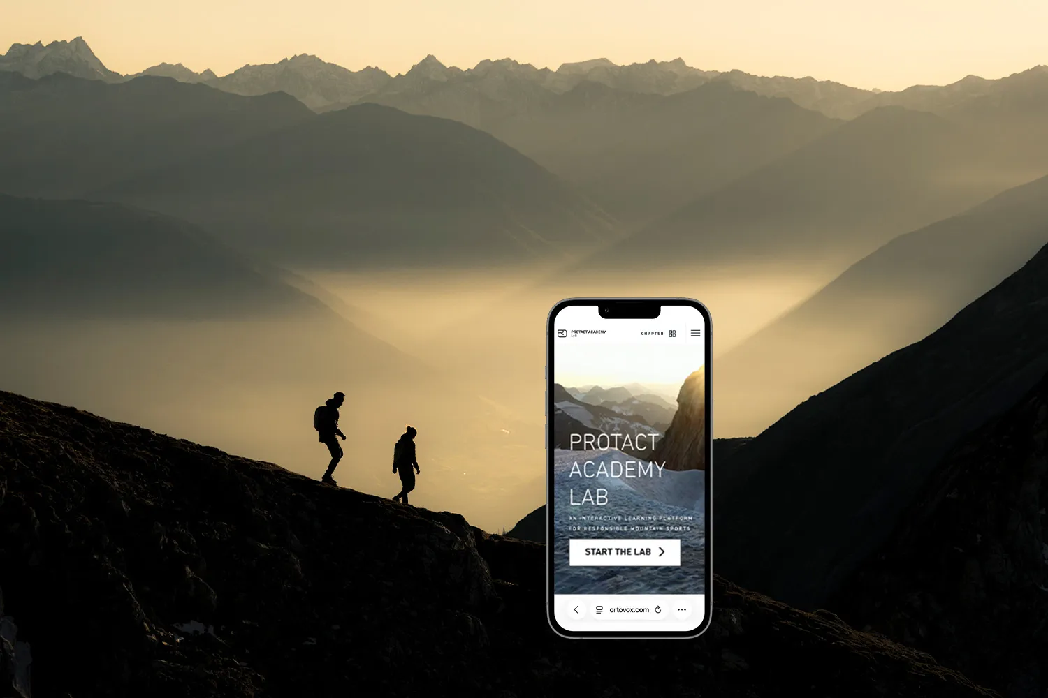 mountain, hiking, silhouette, phone, mountain range