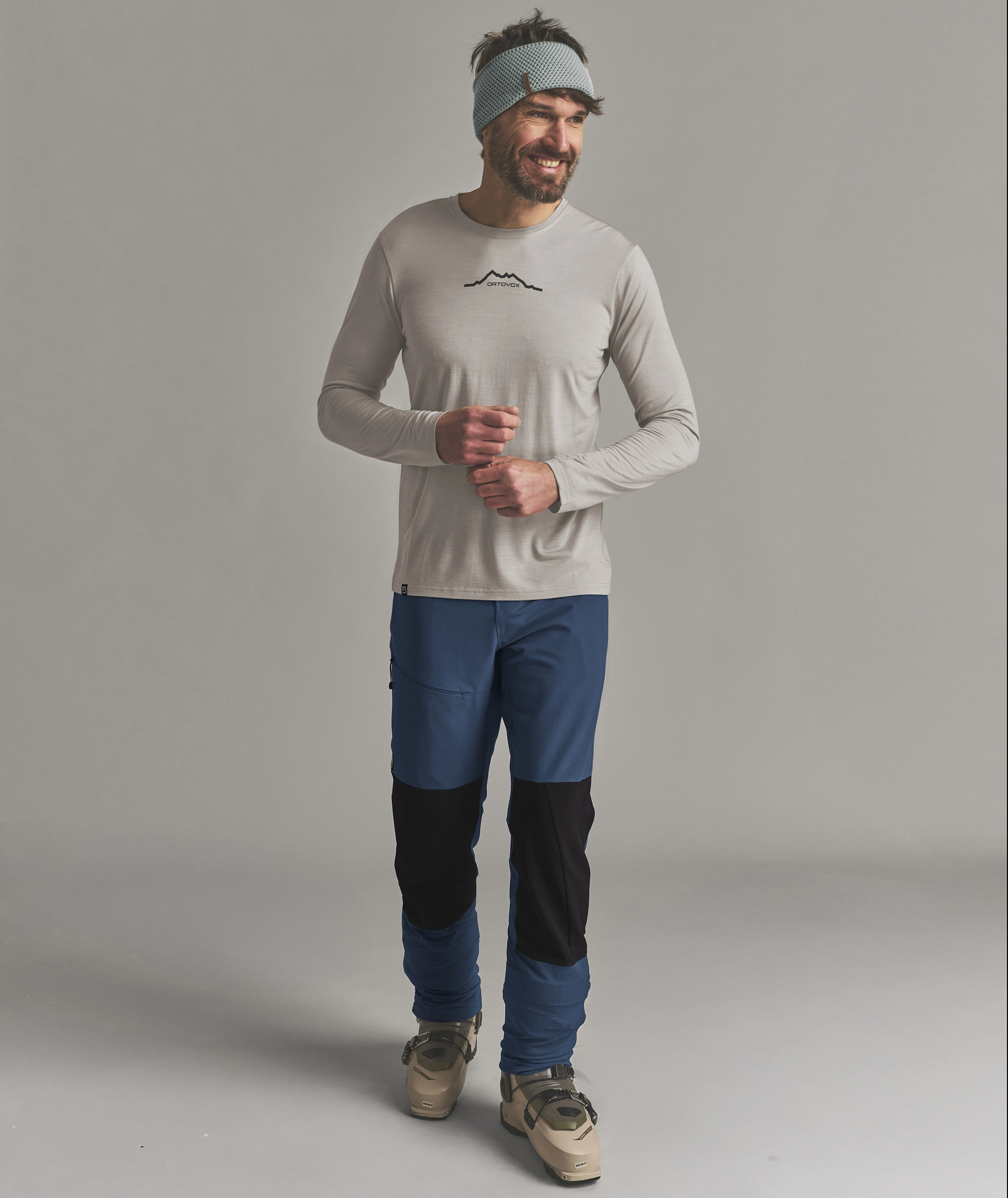 ROCK’N'WOOL HEADBAND longsleeve, base_layer, grey, headband, trailpants