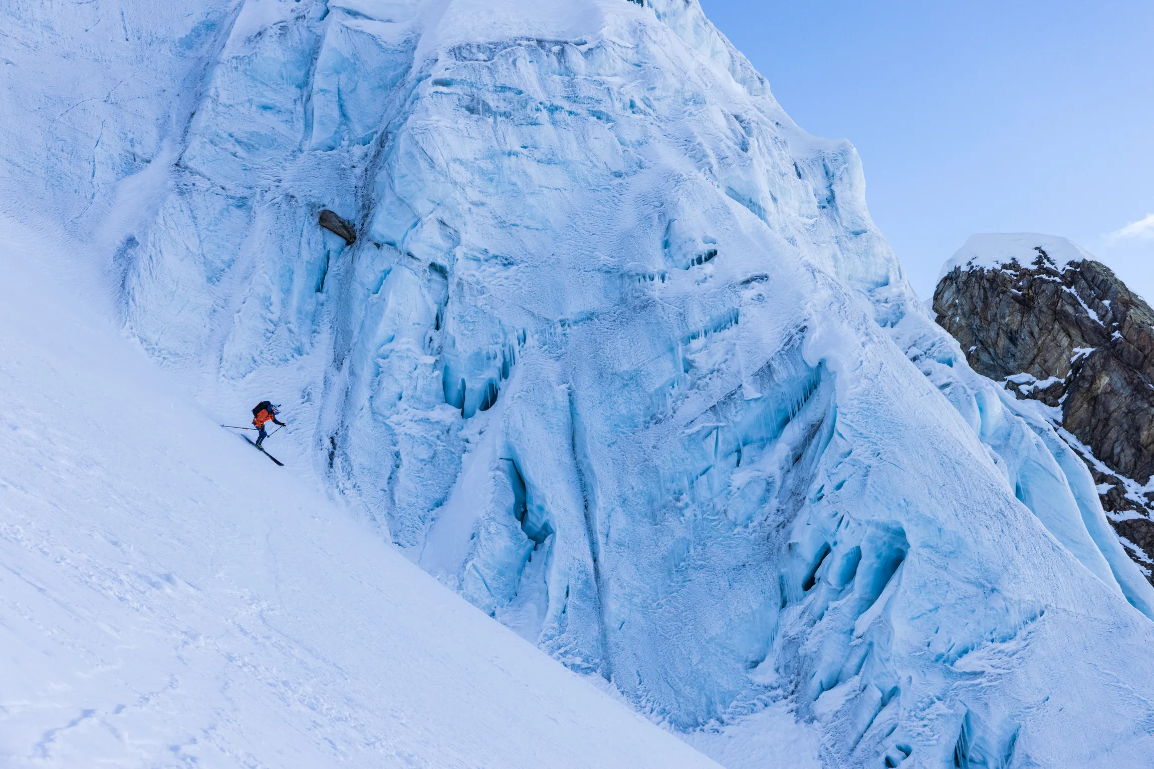 Outdoors, Nature, Mountain, Ice, Person
