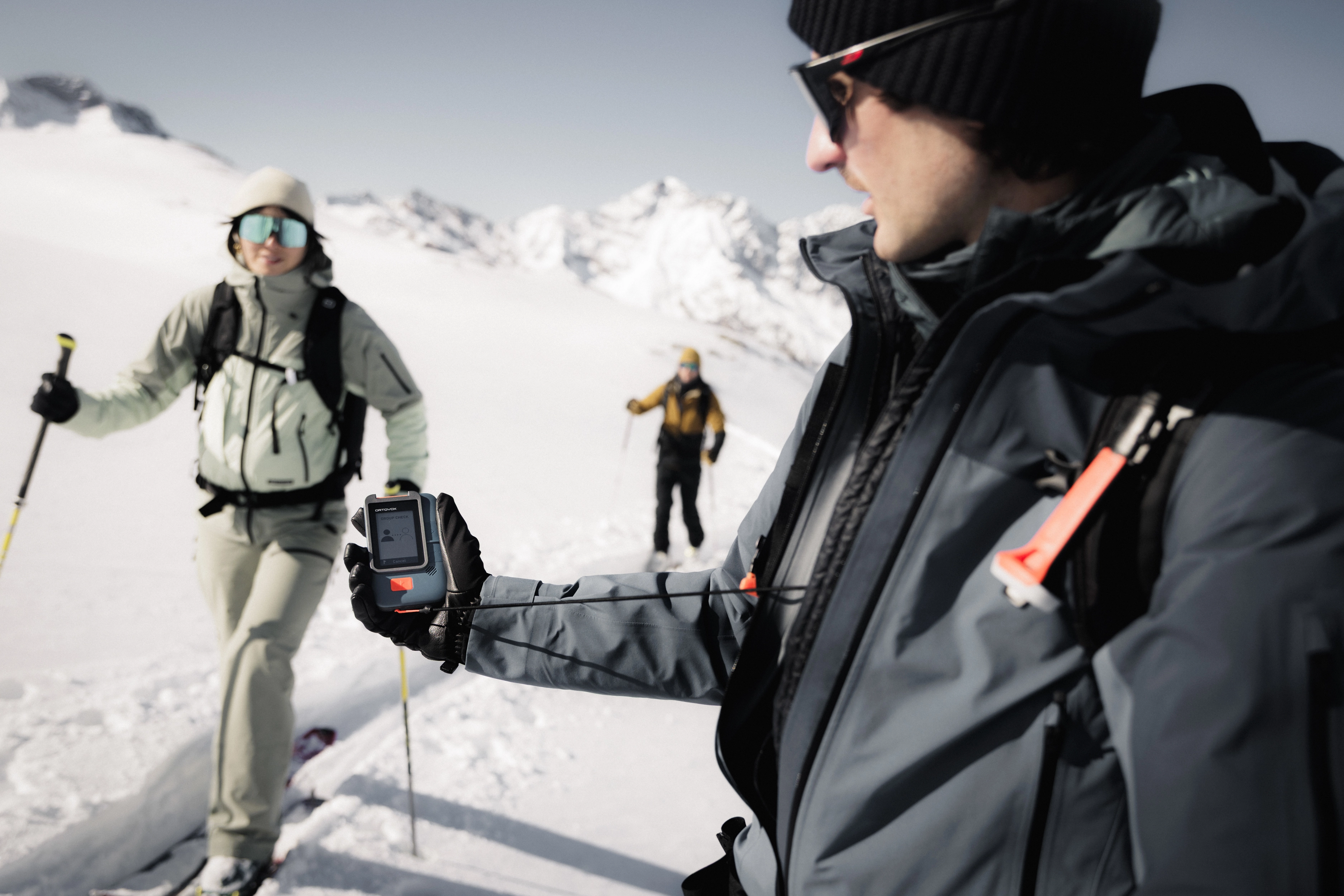 snow, ski, poles, jacket, goggles