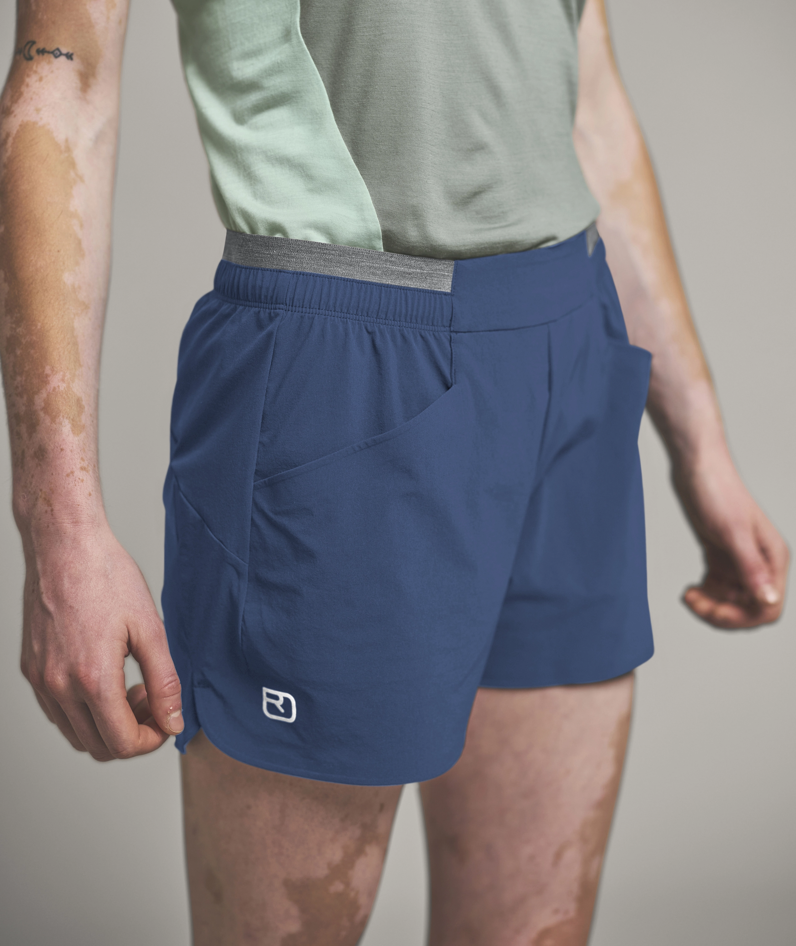shorts, blue shorts, athletic shorts, pockets, elastic waistband