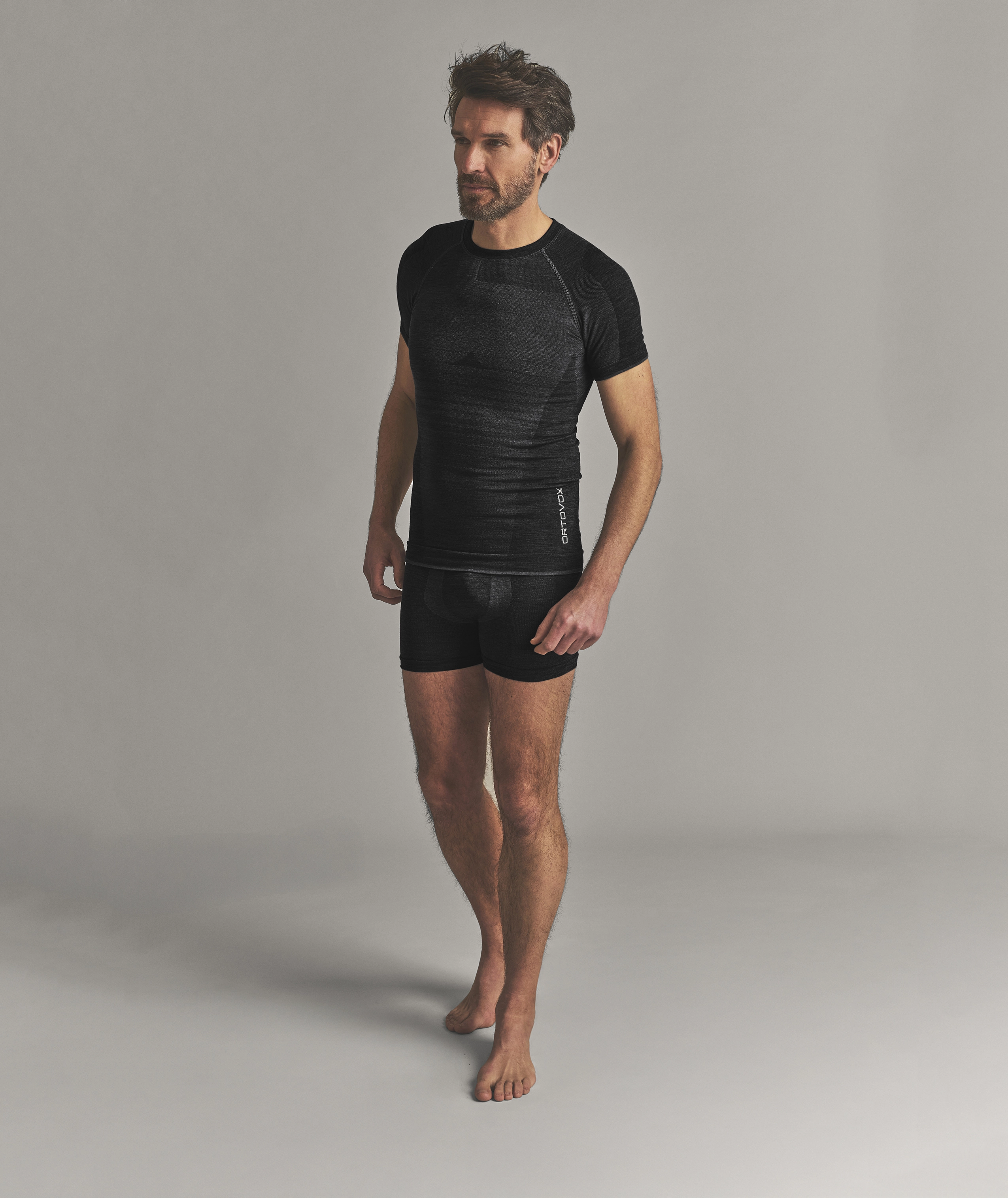 230 COMPETITION BOXER M athletic shirt, compression shirt, black, short sleeve, men's underwear
