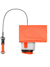 torch, flashlight, portable, orange, slideswitch