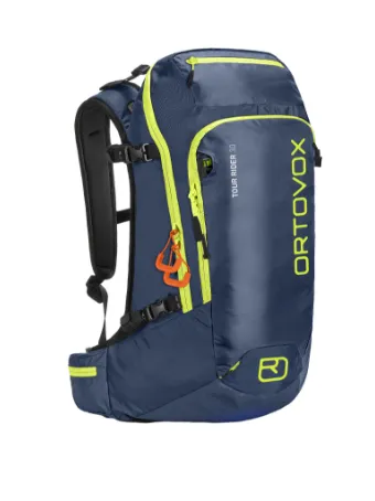 backpack, hydration, blue, neon-yellow, zipper