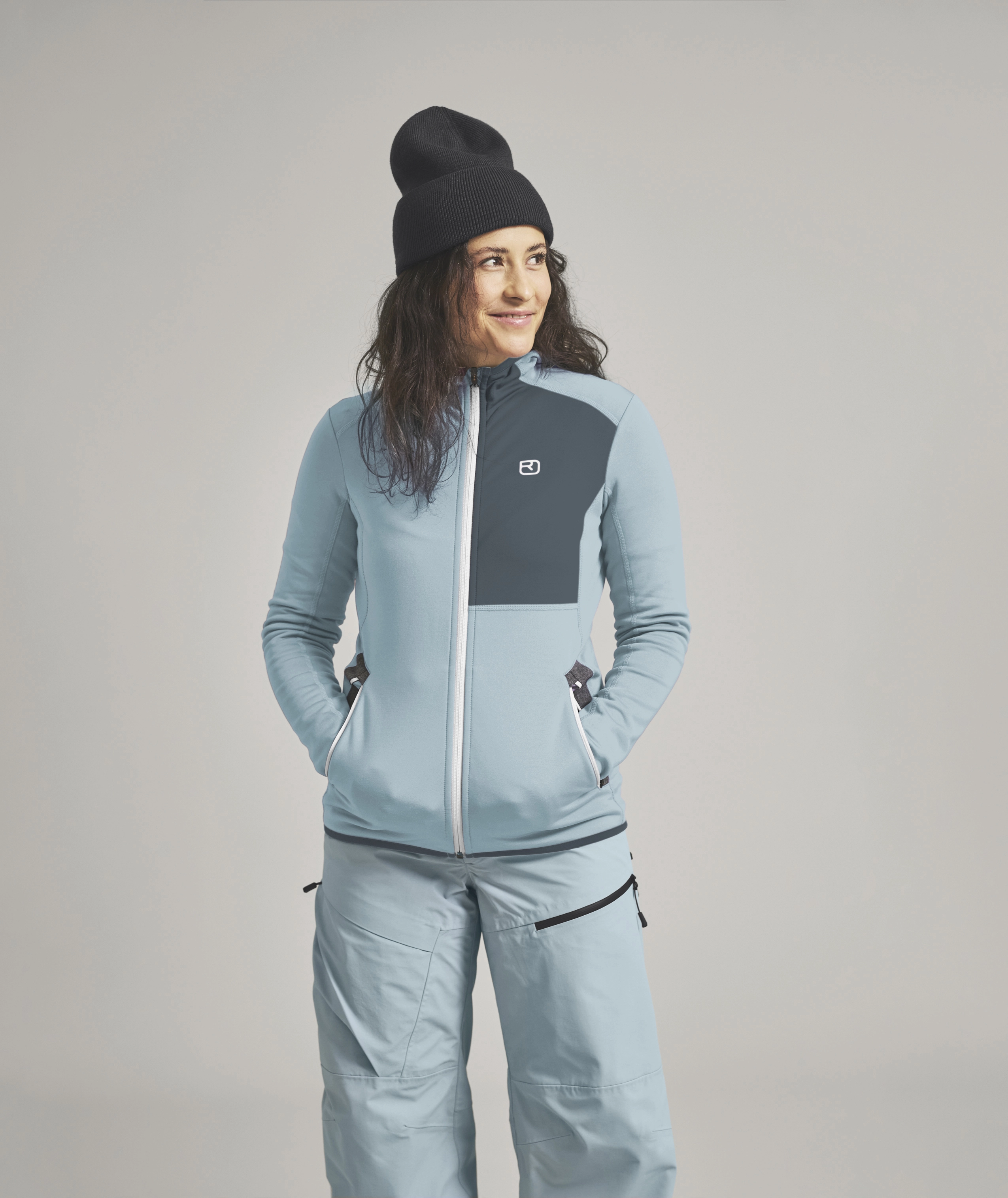 jacket, soft-shell, blue, zip-up, pockets