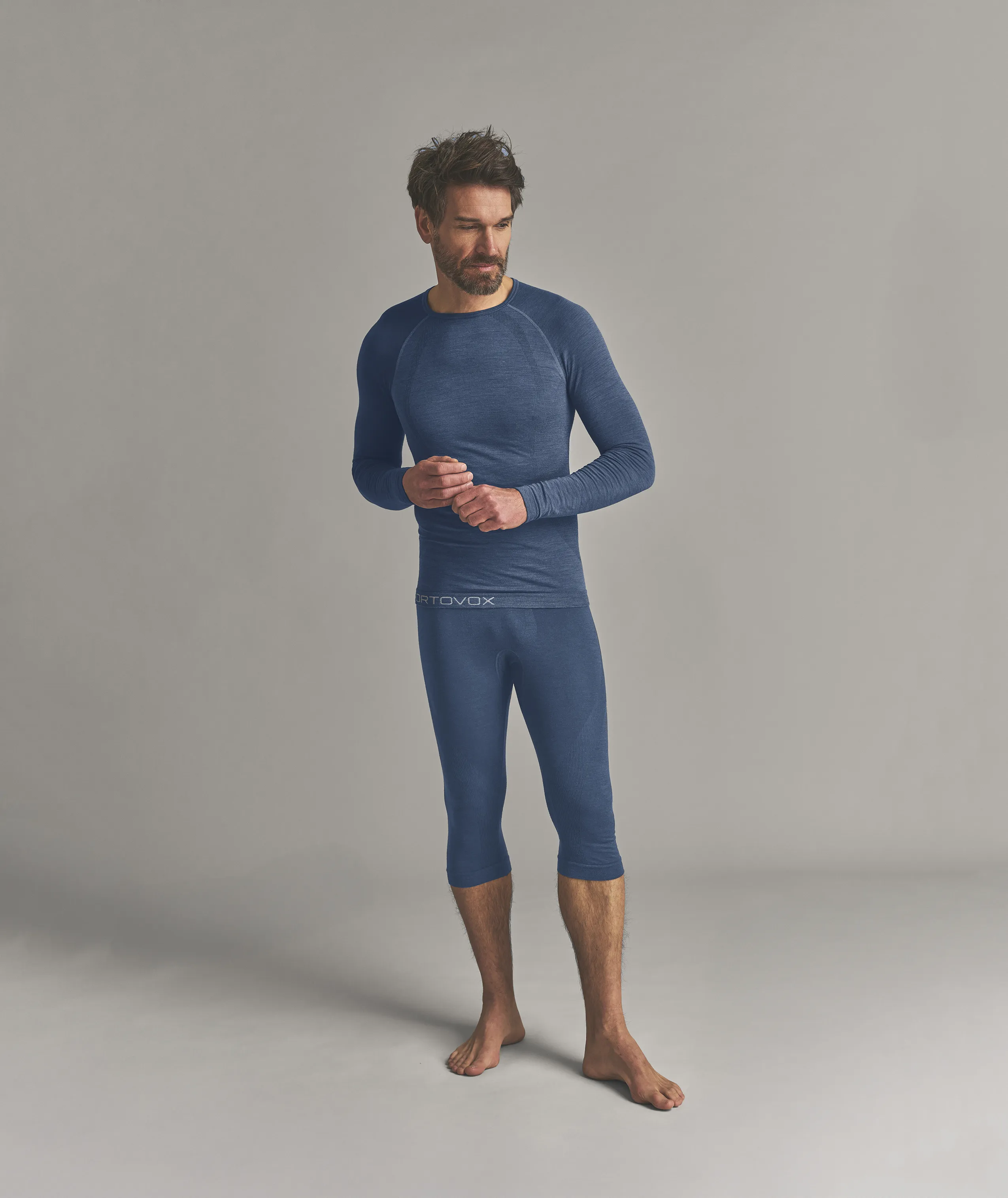 120 COMP LIGHT LONG SLEEVE M long-sleeve, base layer, blue, thermal, fits-slim