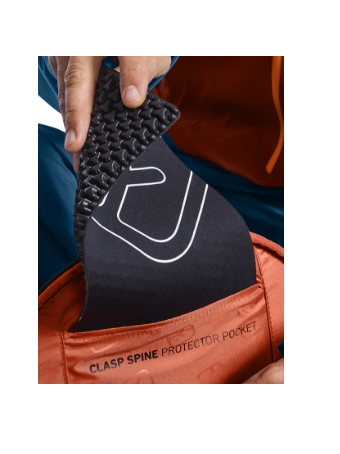 ClaspSpine protector, pocket, clasp spine, pocket liner, orange bag