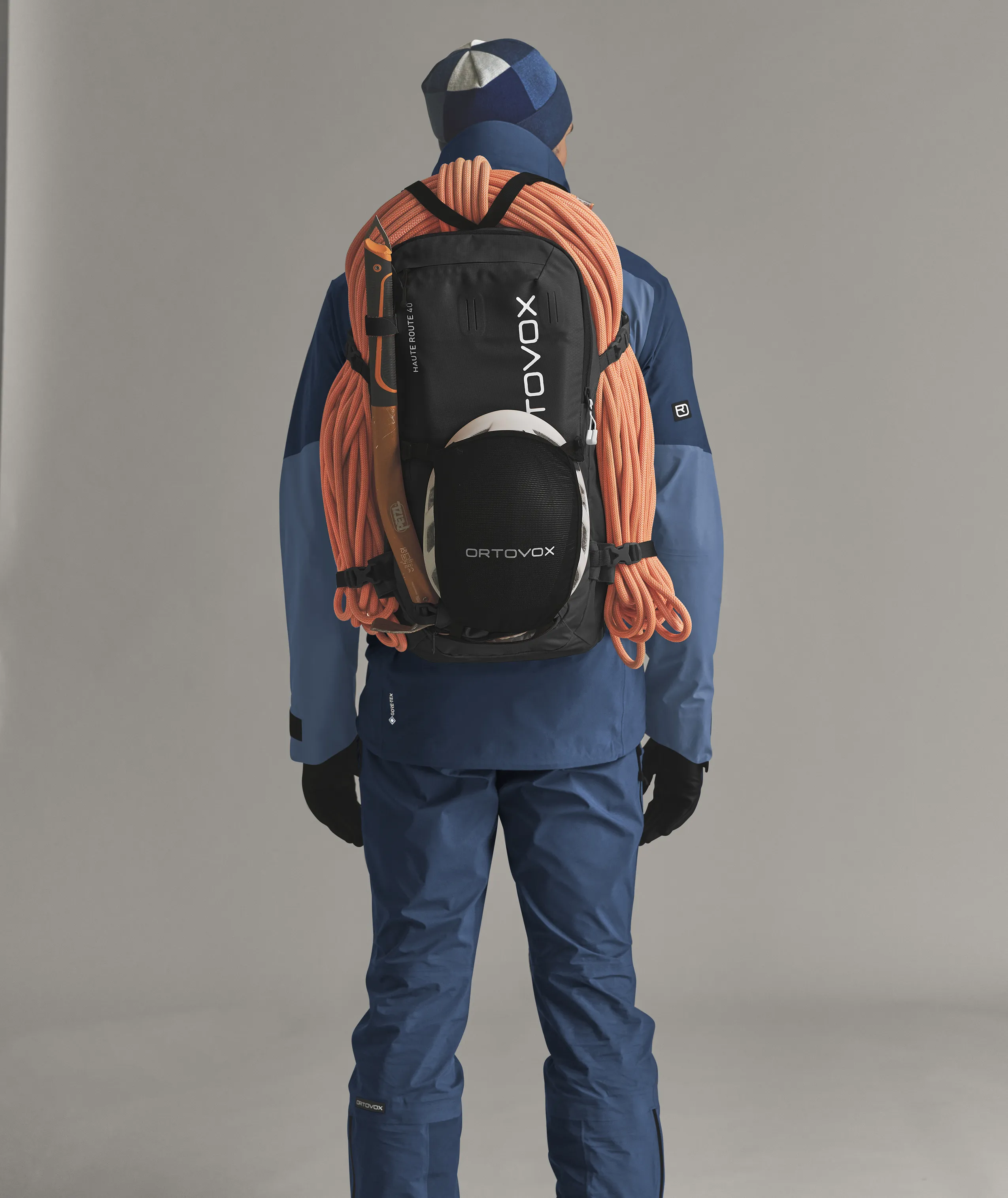backpack, climbing, rope, helmet, outdoor gear