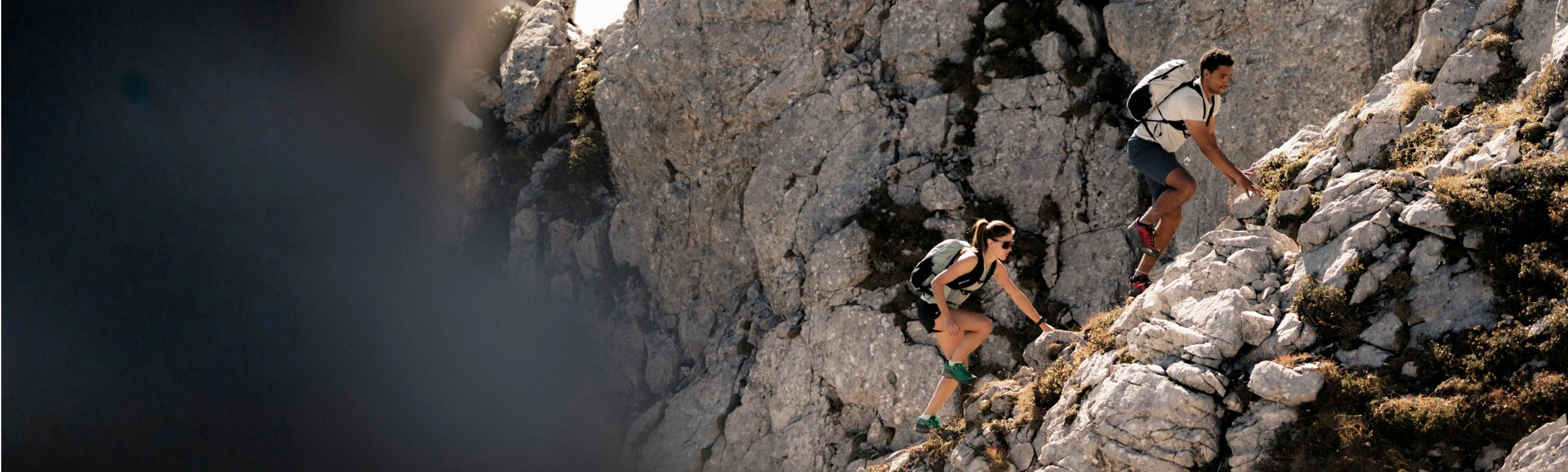 hiking, rocky terrain, outdoor activity, backpack, mountain climbing