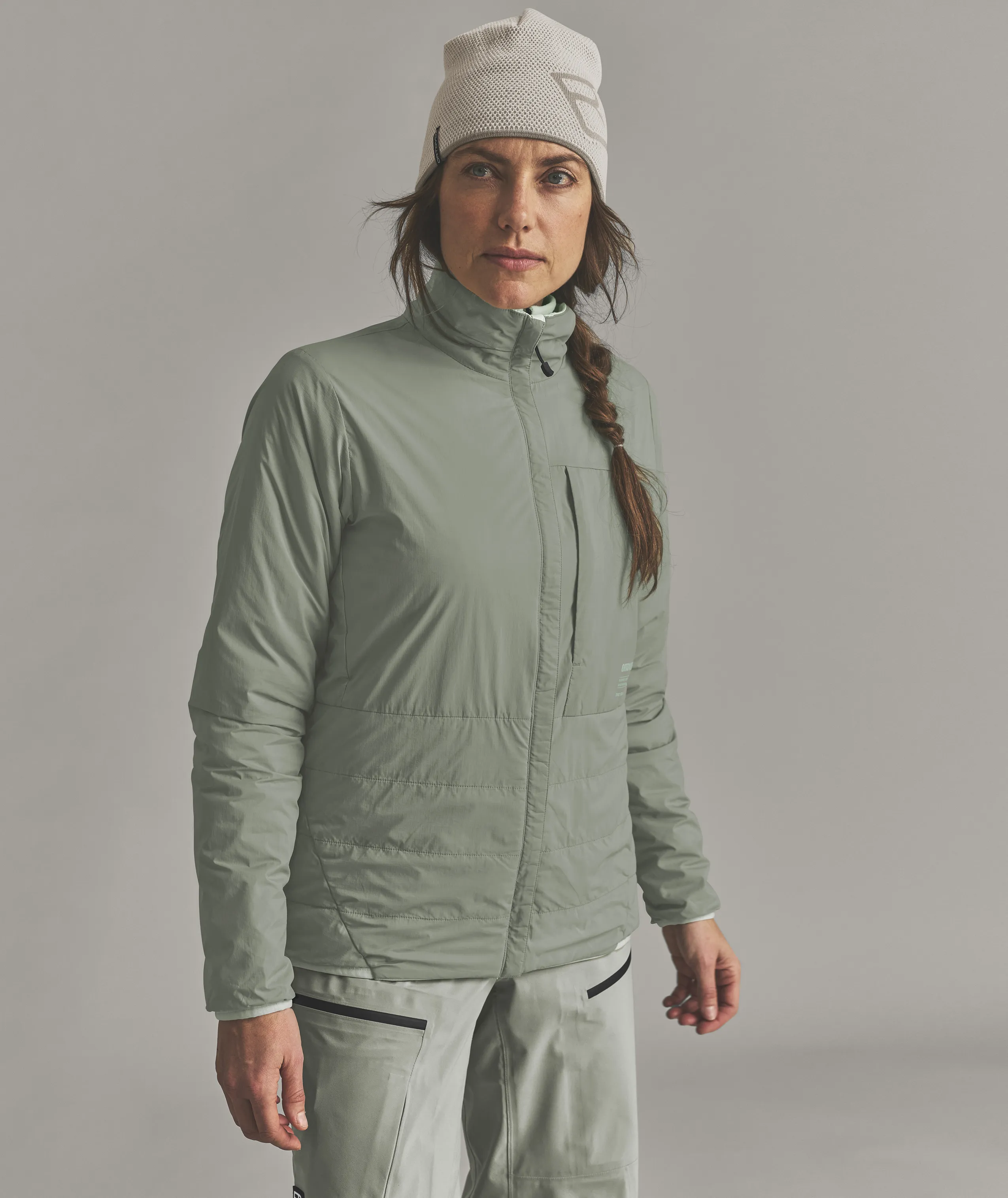 MERINO LOGO KNIT BEANIE jacket, softshell, puffer, zipper, beanie