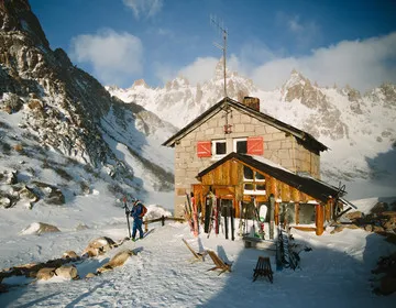 Hut, Nature, Outdoors, Peak, Person