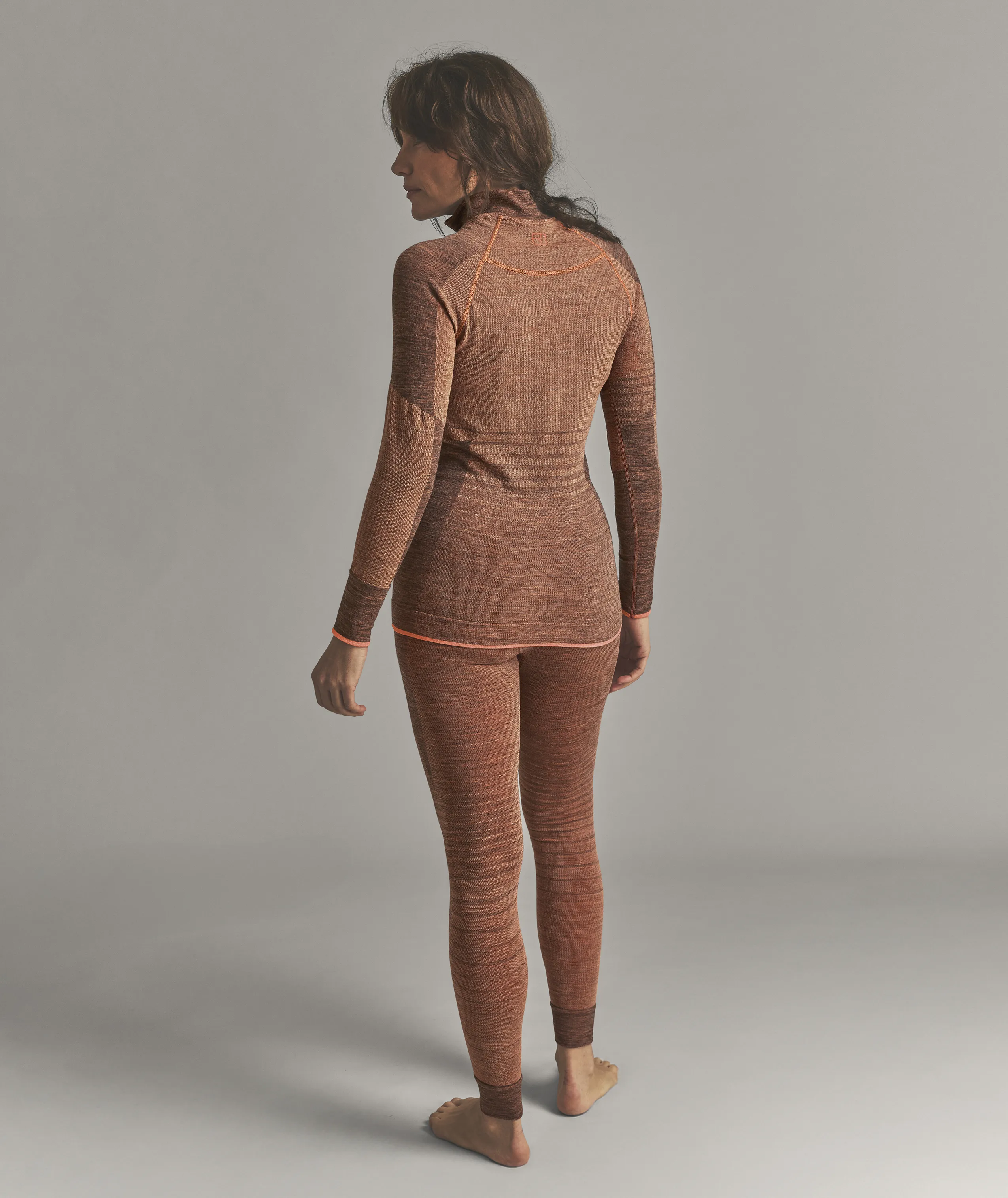 long-sleeve, thermal, leggings, mauve, back-view