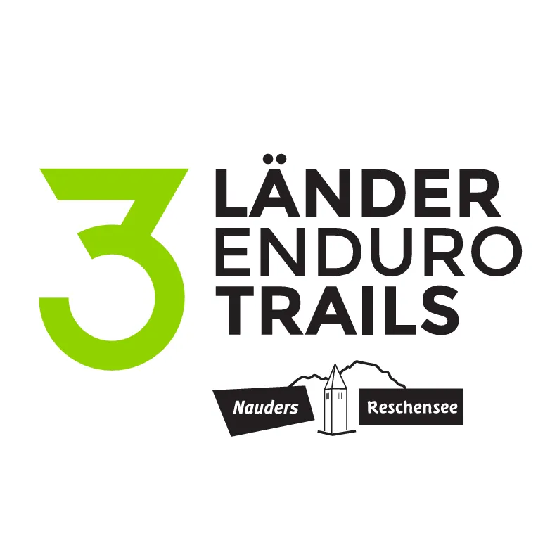 logo, 3-länder enduro trails, Nauders, Reschensee, branding