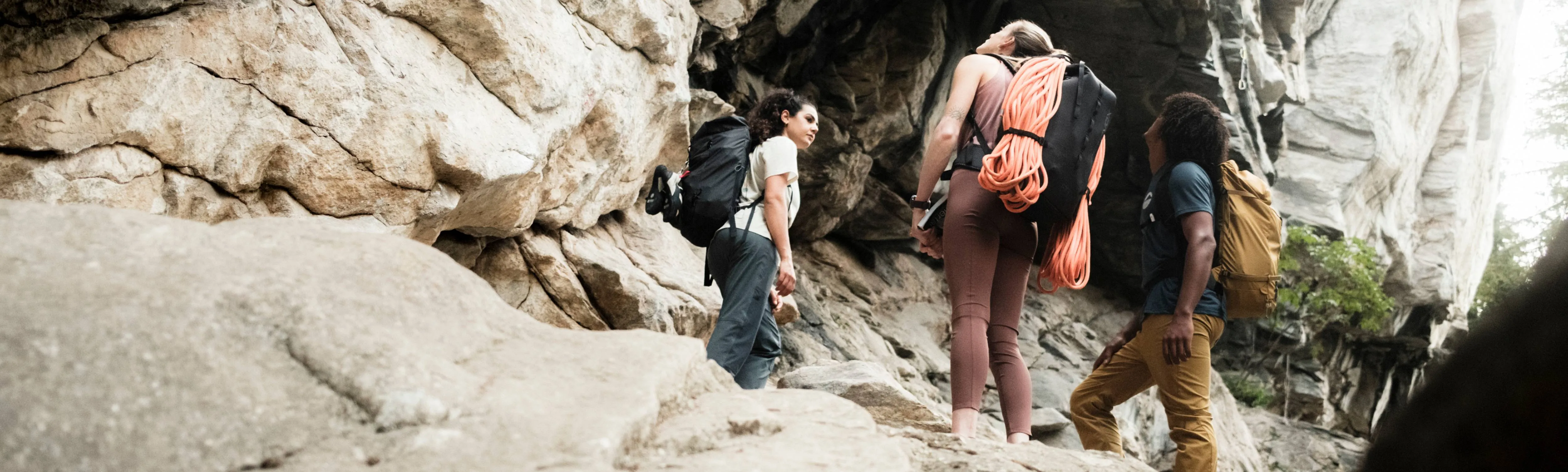 Climbing backpacks