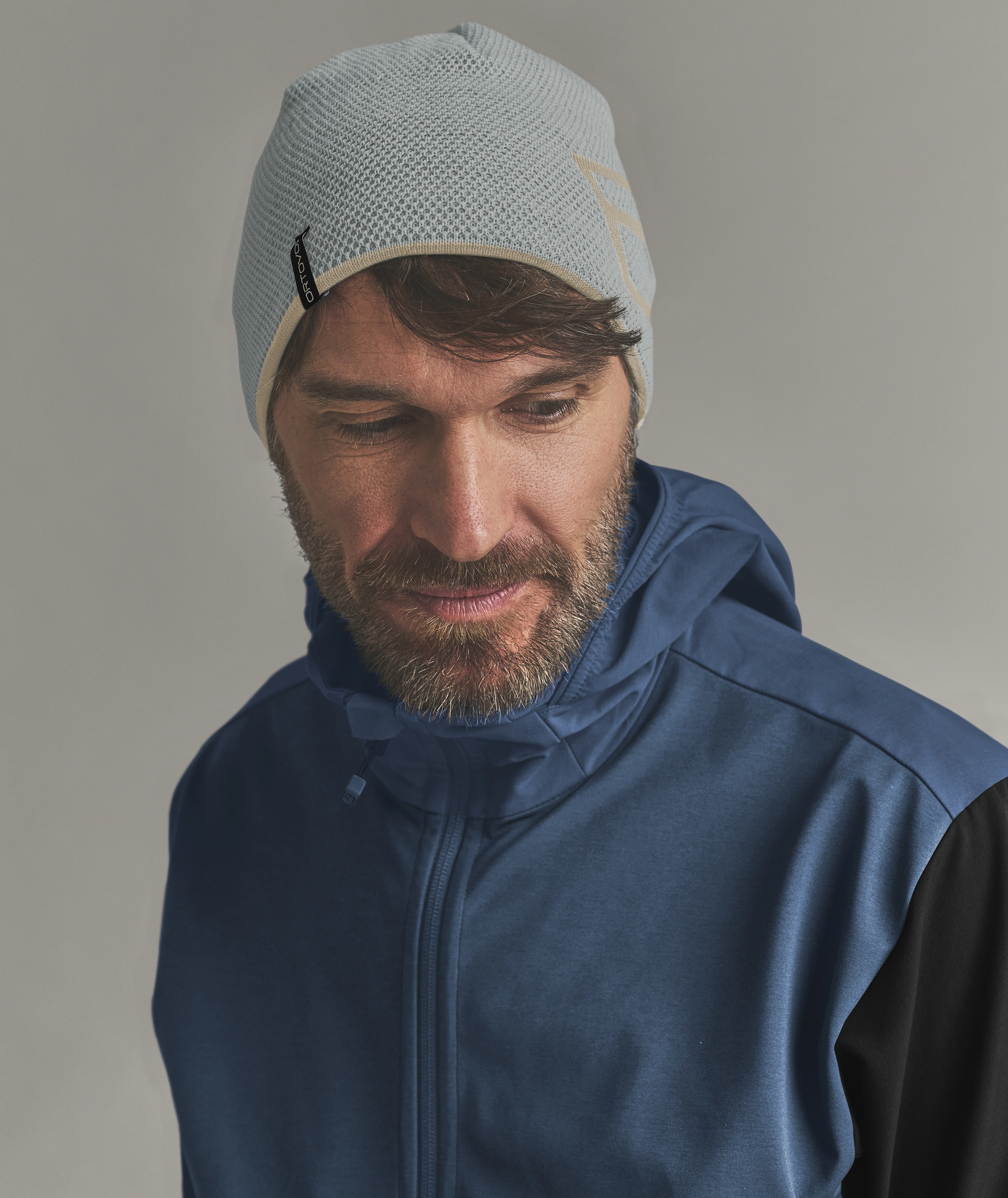 ROCK’N'WOOL BEANIE beanie, knit hat, grey, hooded jacket, blue jacket