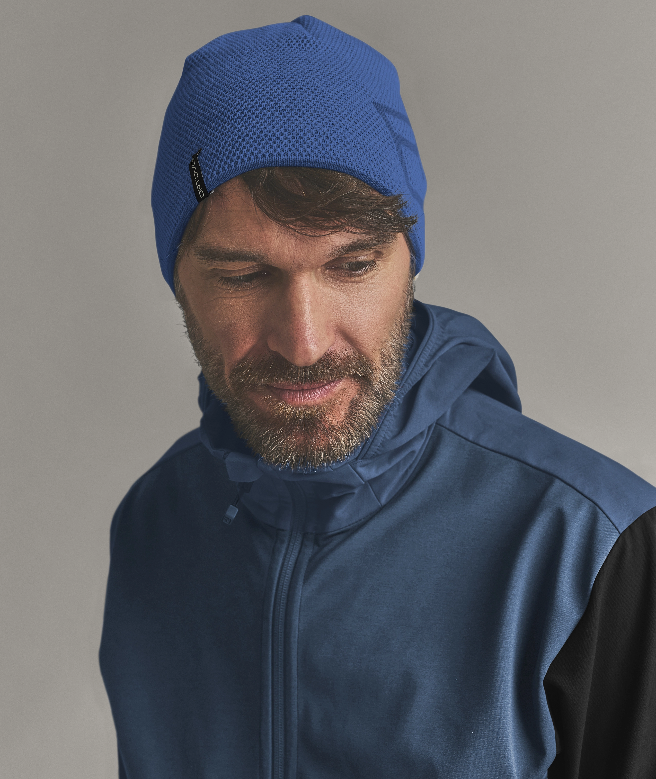 ROCK’N'WOOL BEANIE beanie, knit hat, blue, mesh, hooded jacket