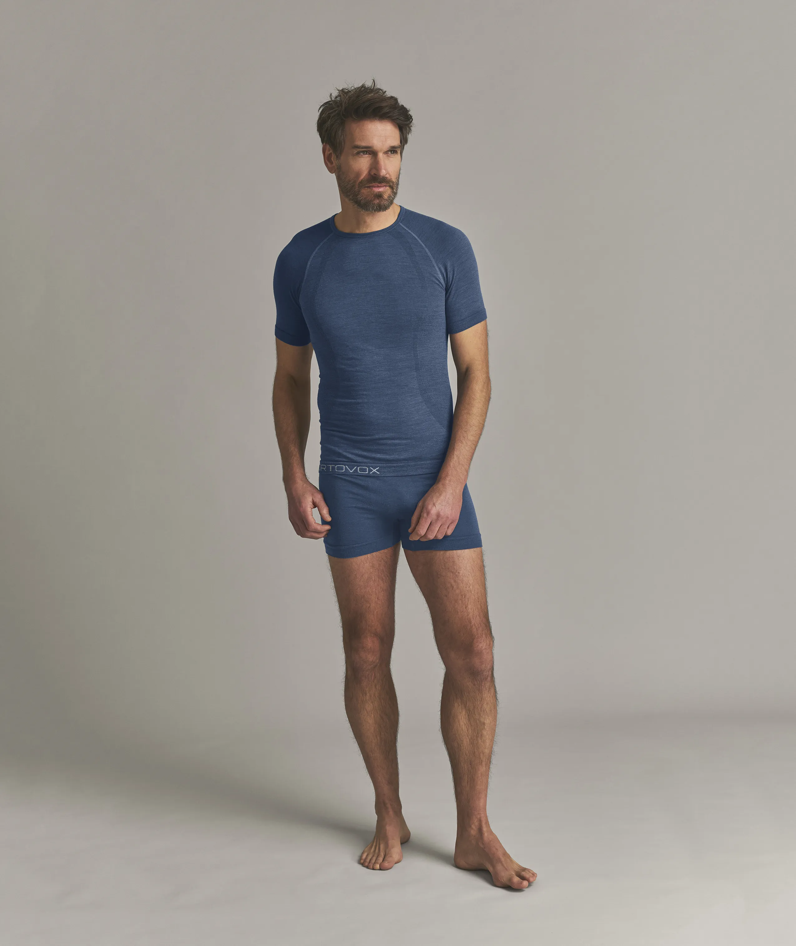 120 COMP LIGHT BOXER M men, base layer, short sleeve, blue, undershirt
