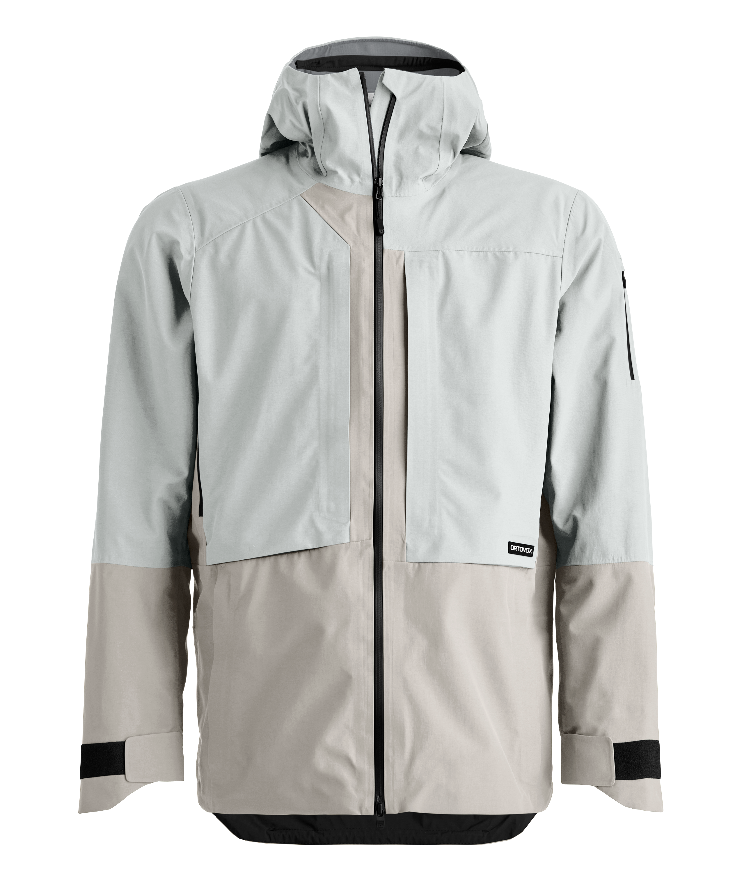 70278-87501-RAVINE_PLUS_3L_JACKET_M_grey_ice-B-01 jacket, softshell, hooded, two-tone, zipper