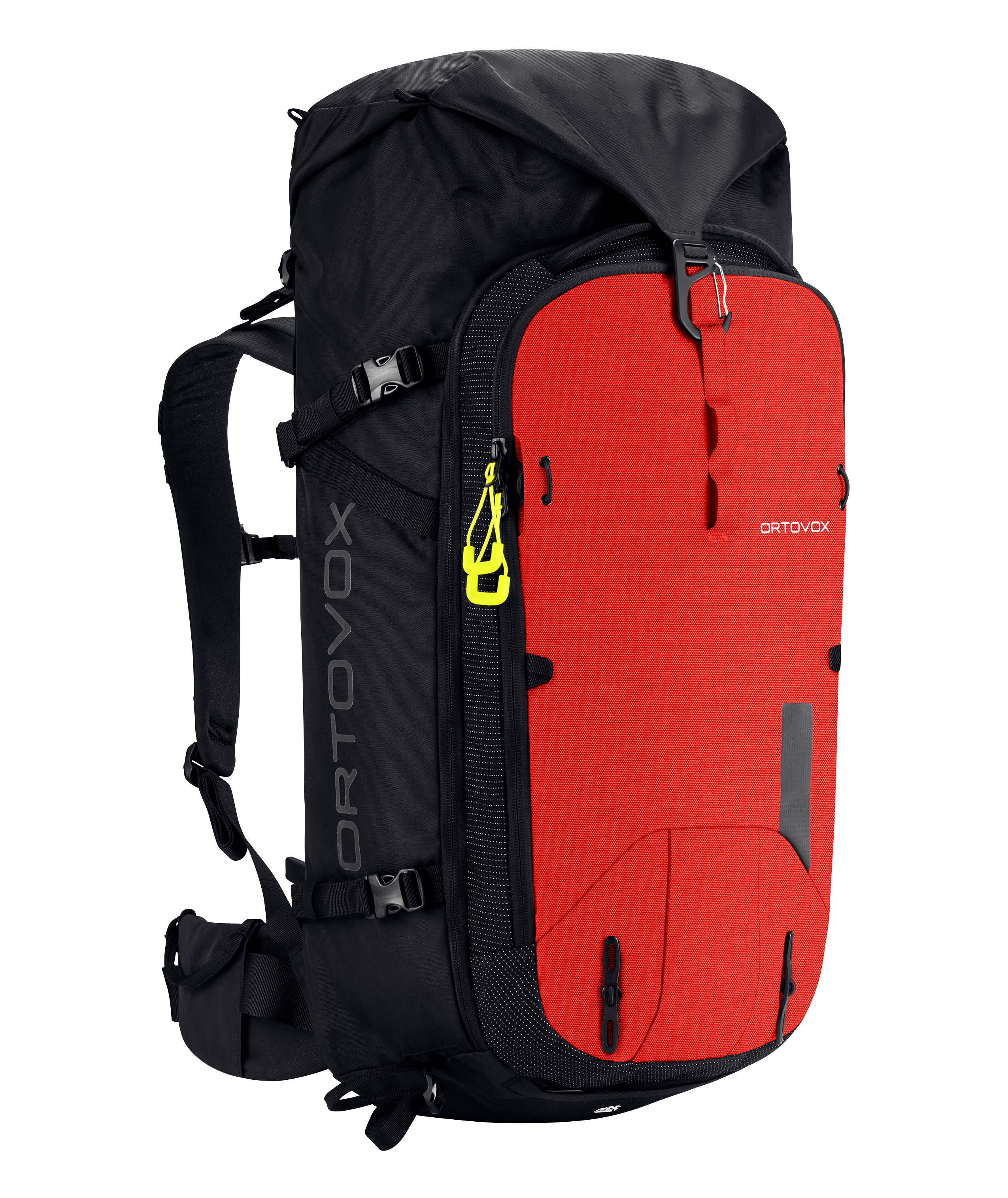 48555-36101-RESCUE_OPERATOR_40_5_rescue_red-B-01 backpack, hiking, red panel, external pocket, hydration compatibility