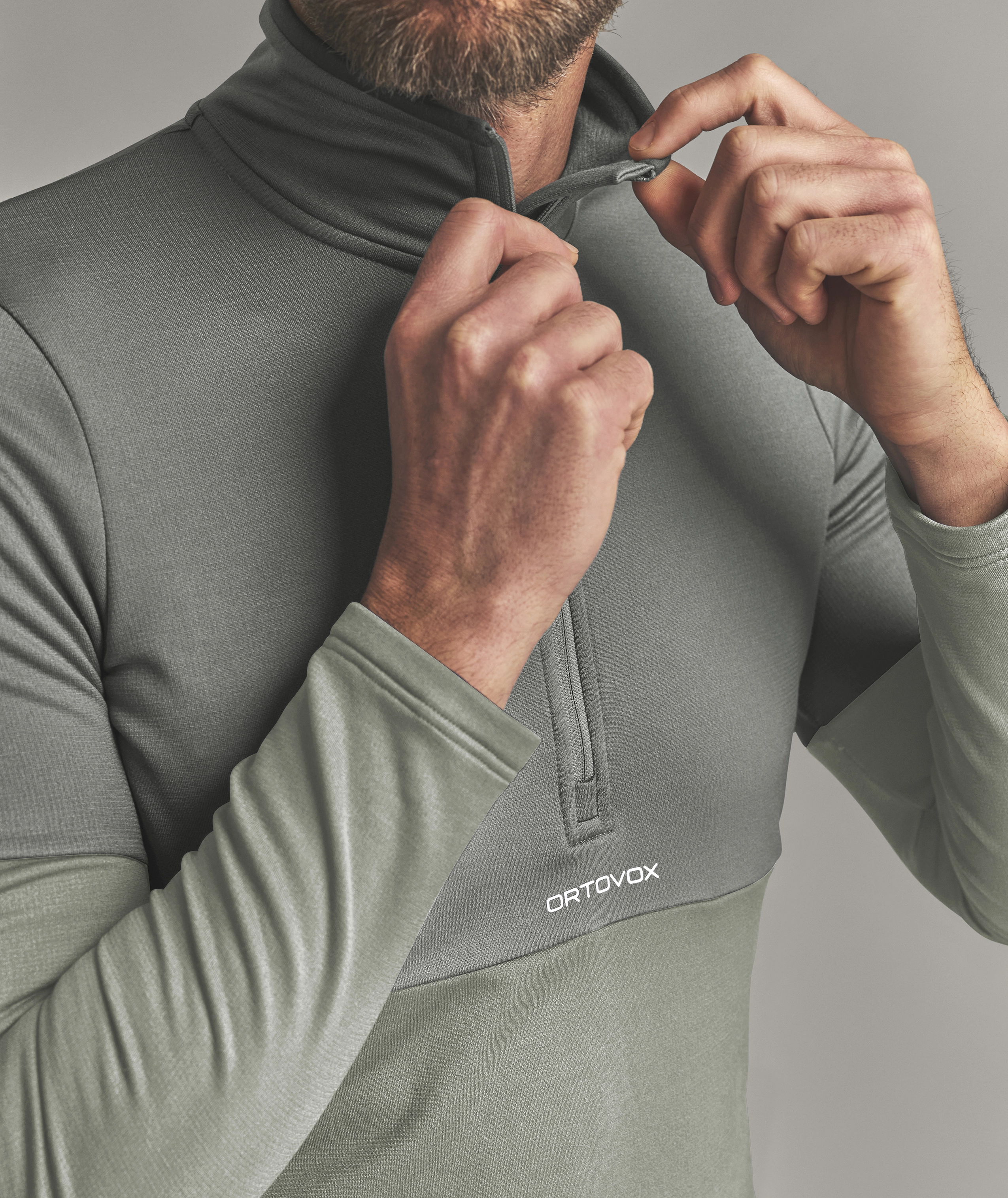 FLEECE LIGHT ZIP NECK M
