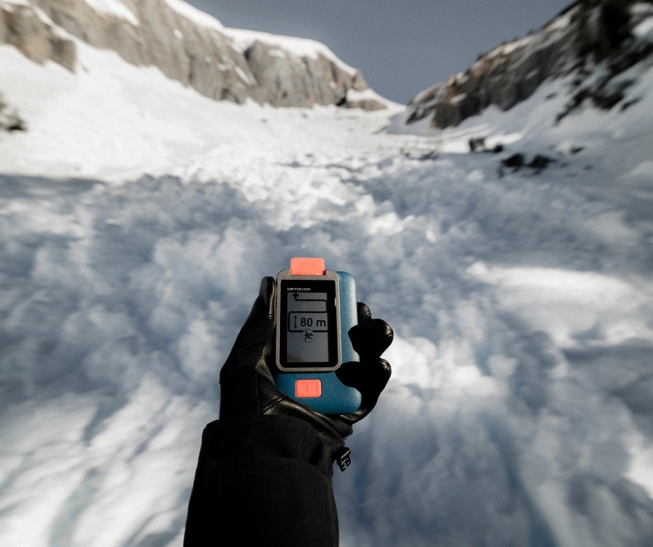 ice axe, mountain, glove, gauge, snowfield