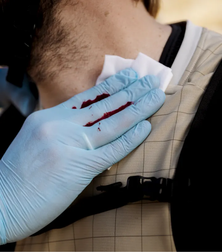 gloves, blood, medical, bandage, wipe