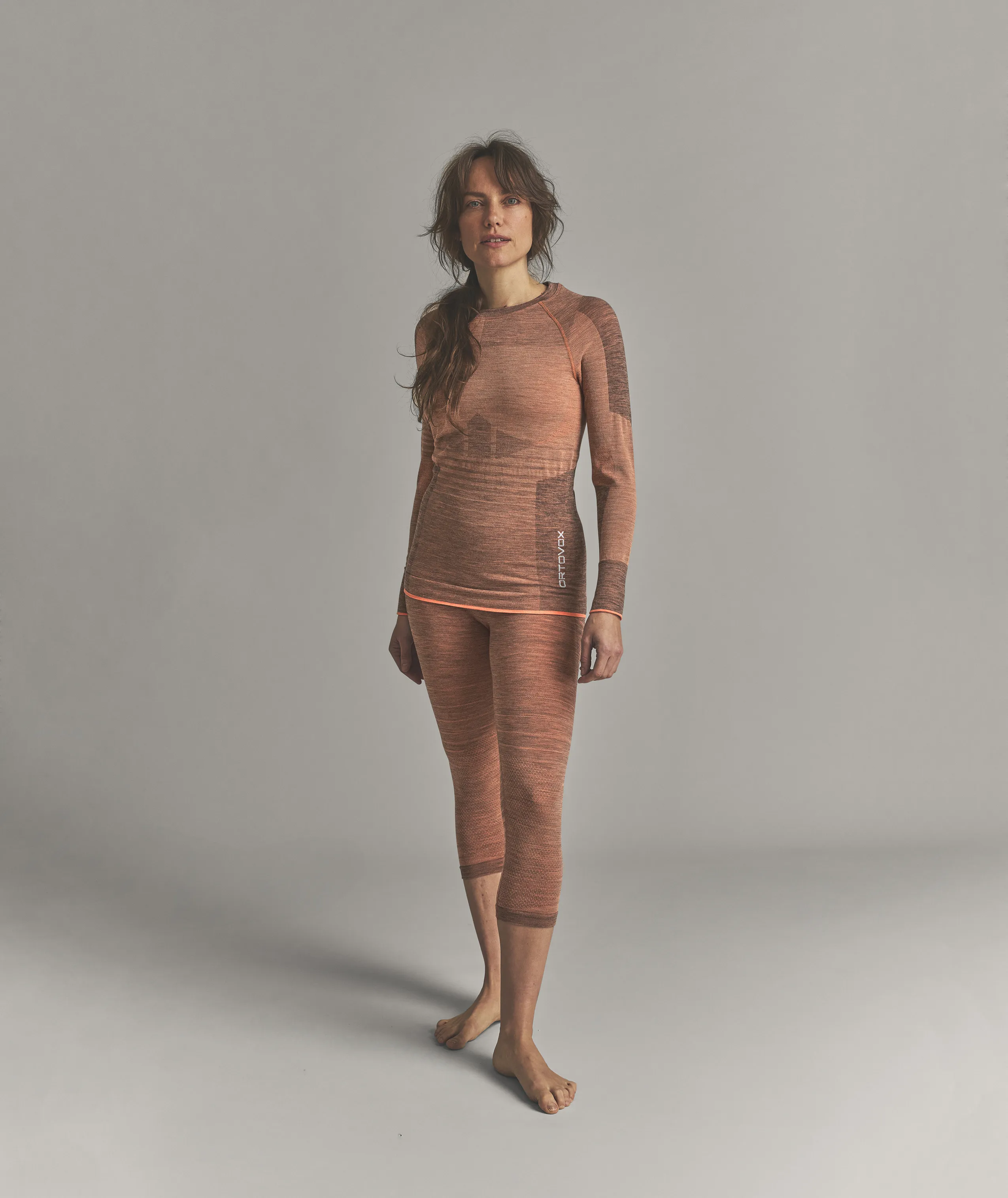 230 COMPETITION LONG SLEEVE W activewear, leggings, long-sleeve, stretch, rust