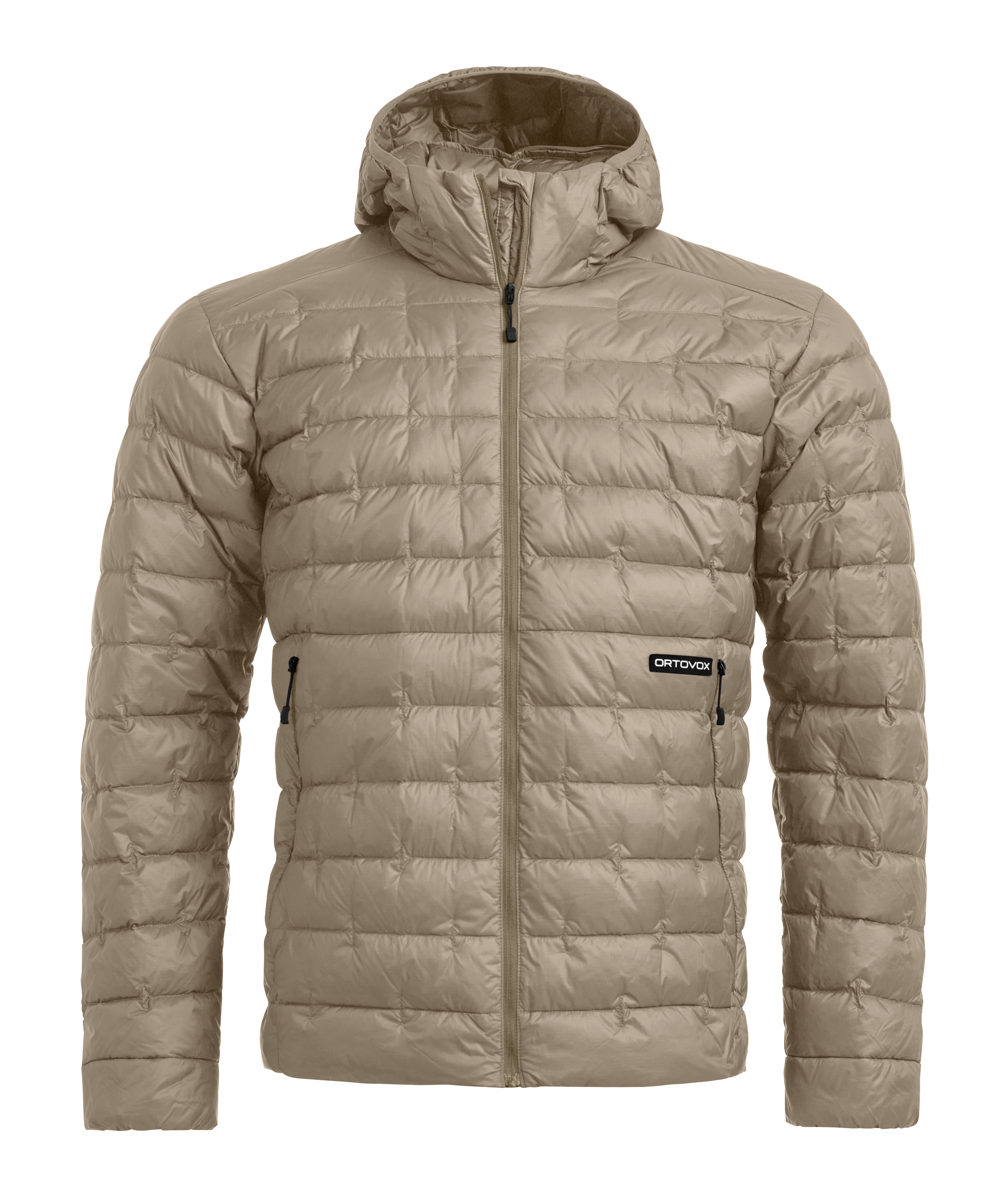 DOWNWOOL 180 HOODED JACKET M | dark linen | S | 4255736261782