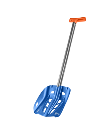 Shovel-Pro-Light snow shovel, plastic shovel, blue blade, orange handle, adjustable shaft