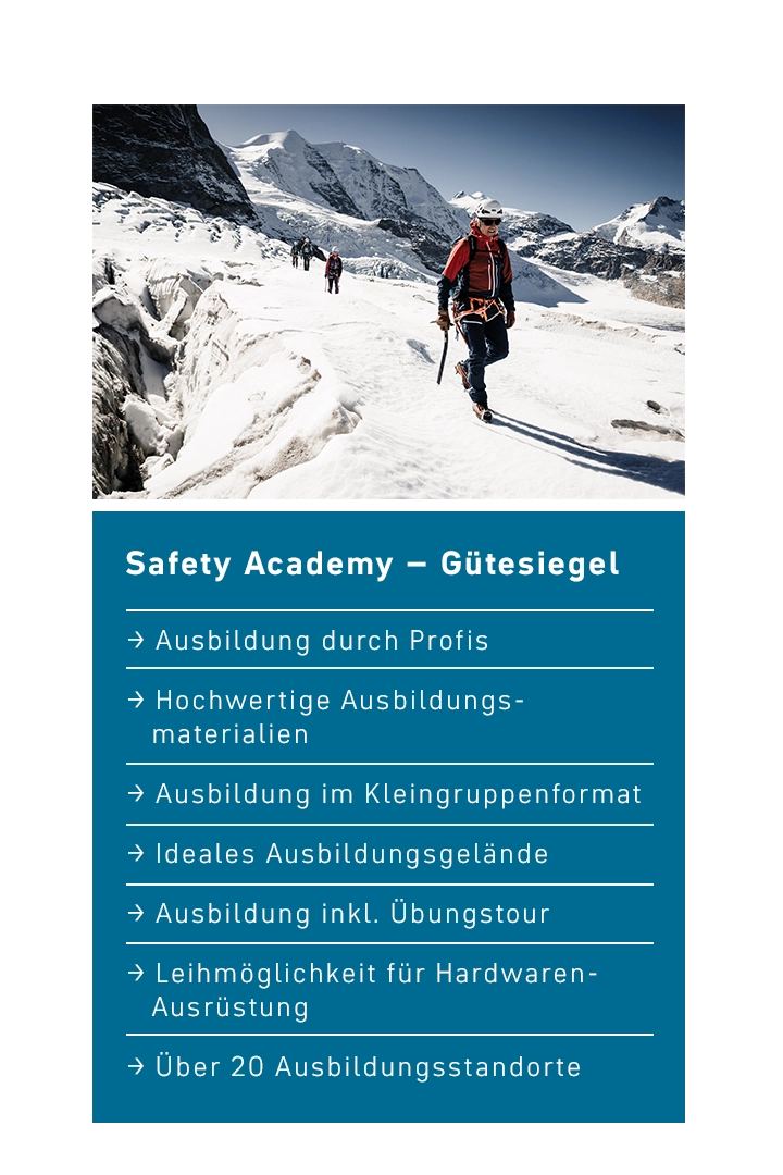 Guetesiegel_Hochtour_DE_Mobile_720x1080 snow, mountain, climber, ice, safety