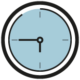 clock, wall clock, blue, round, minimal