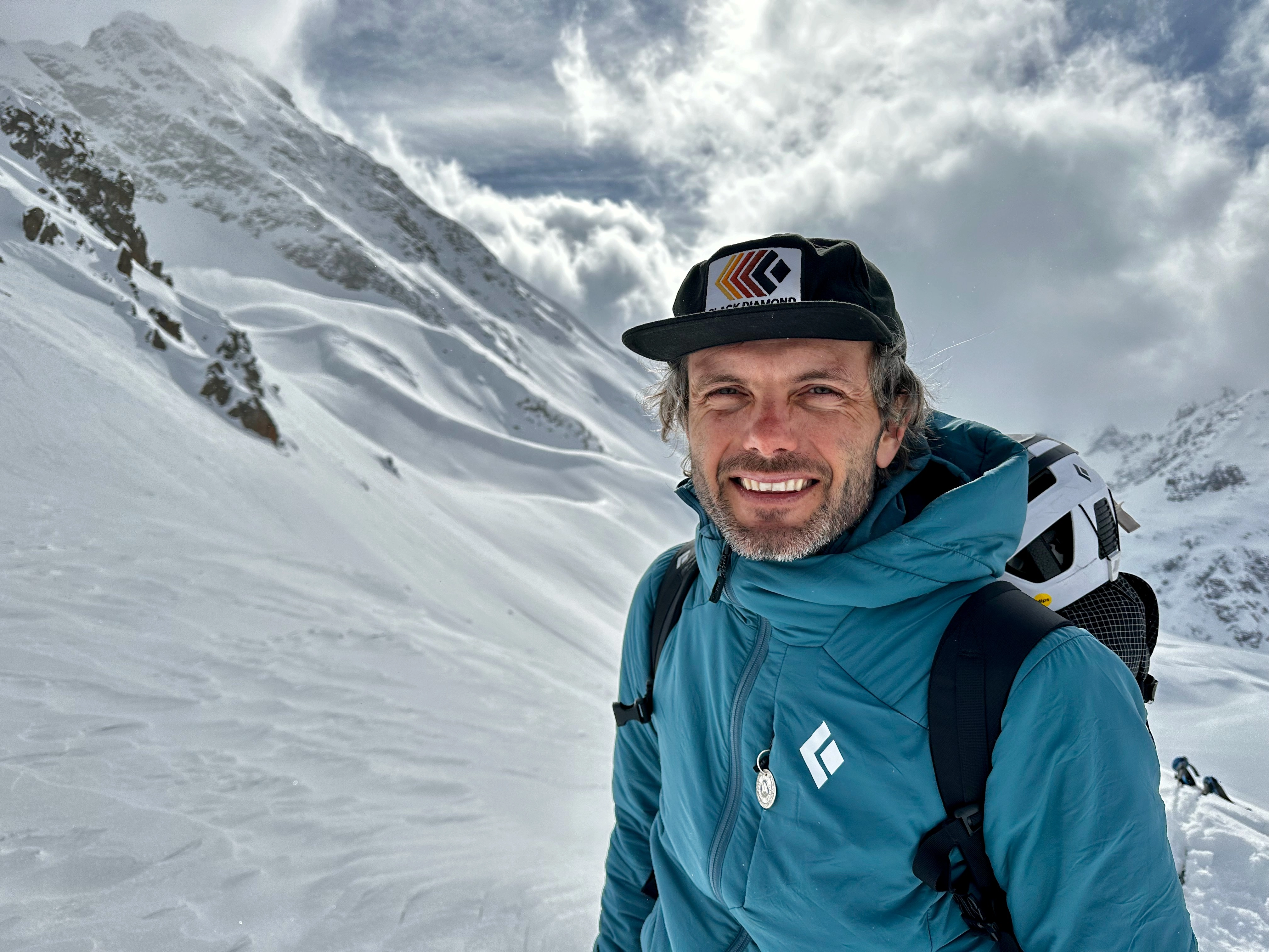 Davide jacket, skiing, snow, hiking, backpack