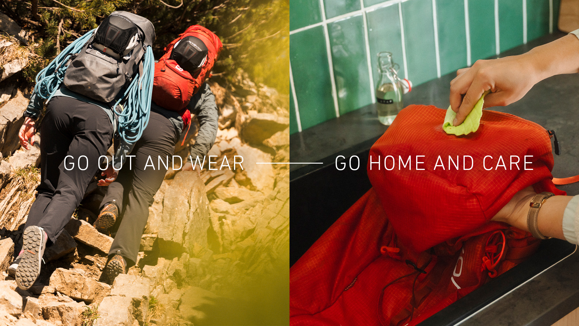 CARE_GoOutGoHome_Desktop_1920x1080_CWI Bag, Person, Clothing, Footwear, Shoe