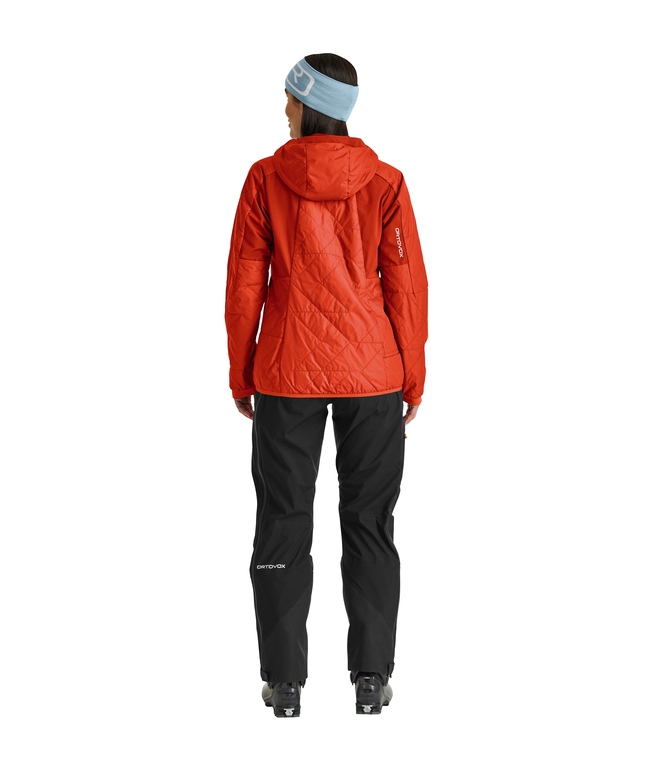 61527-23501-SWISSWOOL_PIZ_BO%C3%88_JACKET_W-M-02.jpg 61527-23501-SWISSWOOL_PIZ_BO%C3%88_JACKET_W-M-02.jpg, red jacket, puffer jacket, hooded jacket, black pants, headband