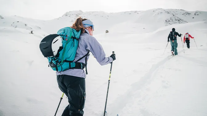 Person, Outdoors, Piste, Backpack, Bag
