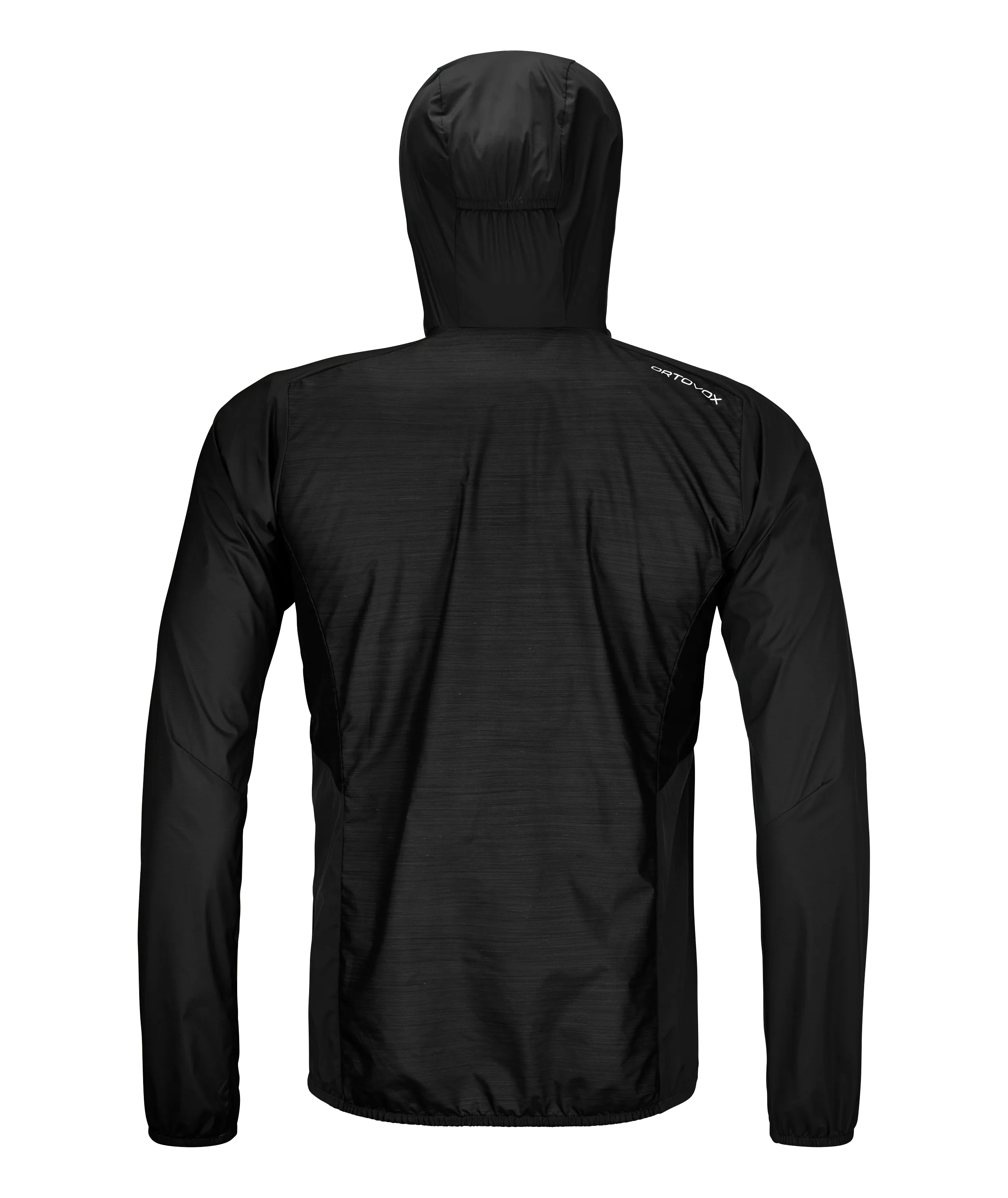 TRACE WINDBREAKER JKT M Coat, Long Sleeve, Jacket, Hood, Hoodie, Coat, Long Sleeve, Jacket, Hood, Hoodie, hooded jacket, black jacket, windbreaker, long sleeves, back view