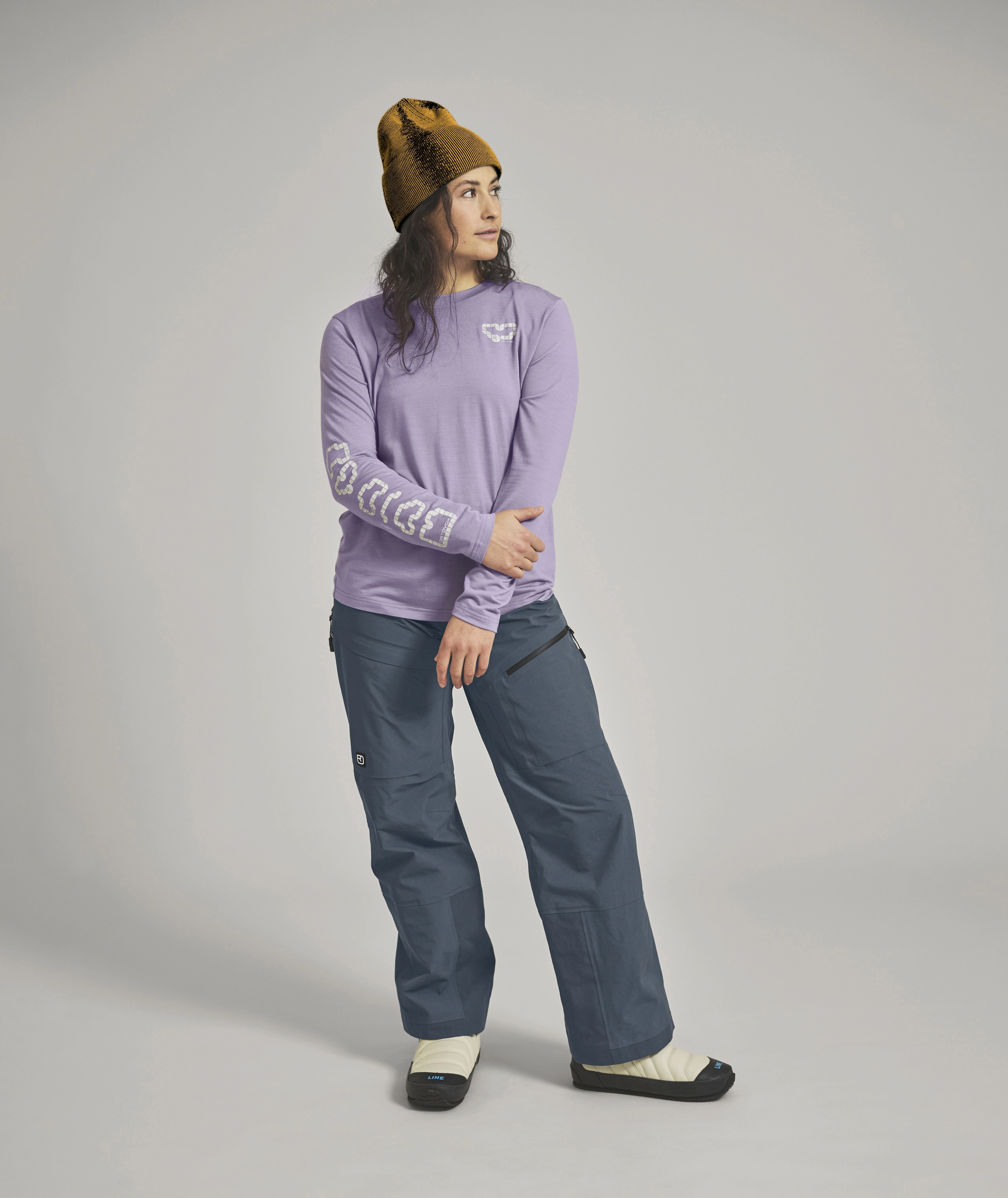 NICHOLSON RIB BEANIE long-sleeve-shirt, lavender, pants, beanie, snow-pants